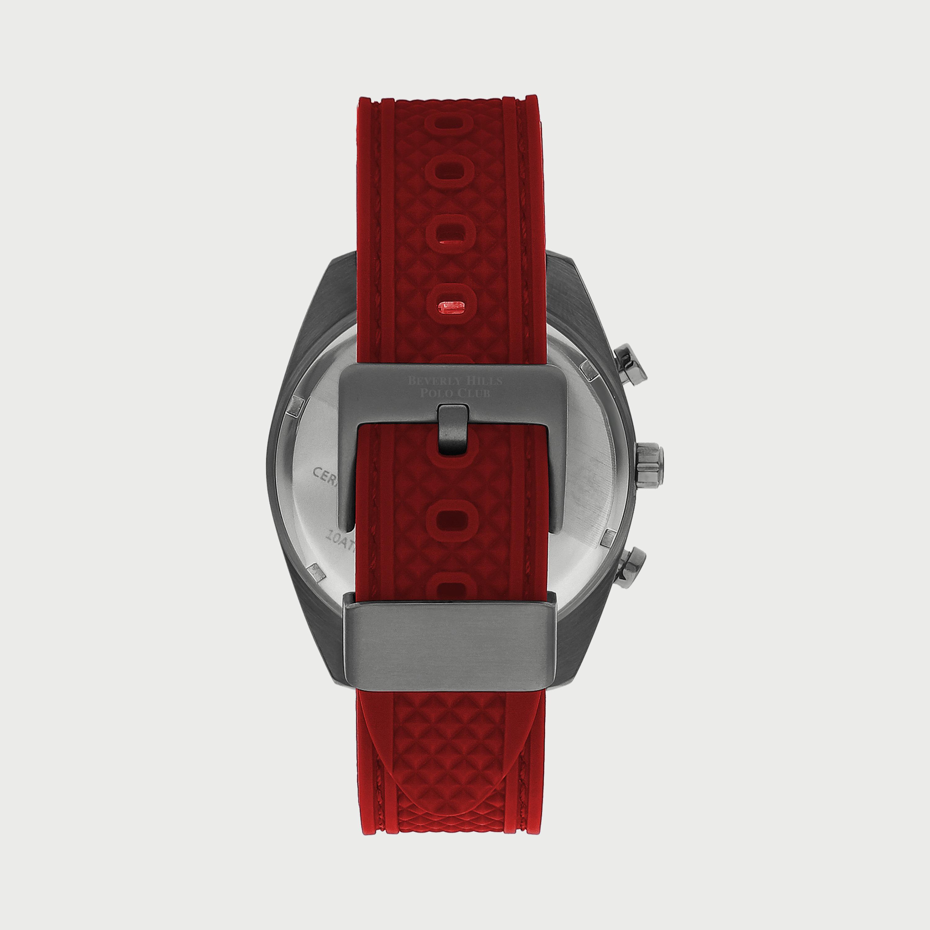  BP3337X061 ساعة كرونوغراف للرجال بسوار سيليكون الأحمر من بيفرلي هيلز بولو كلوب -men-watchesandjewellery-watches-image-3