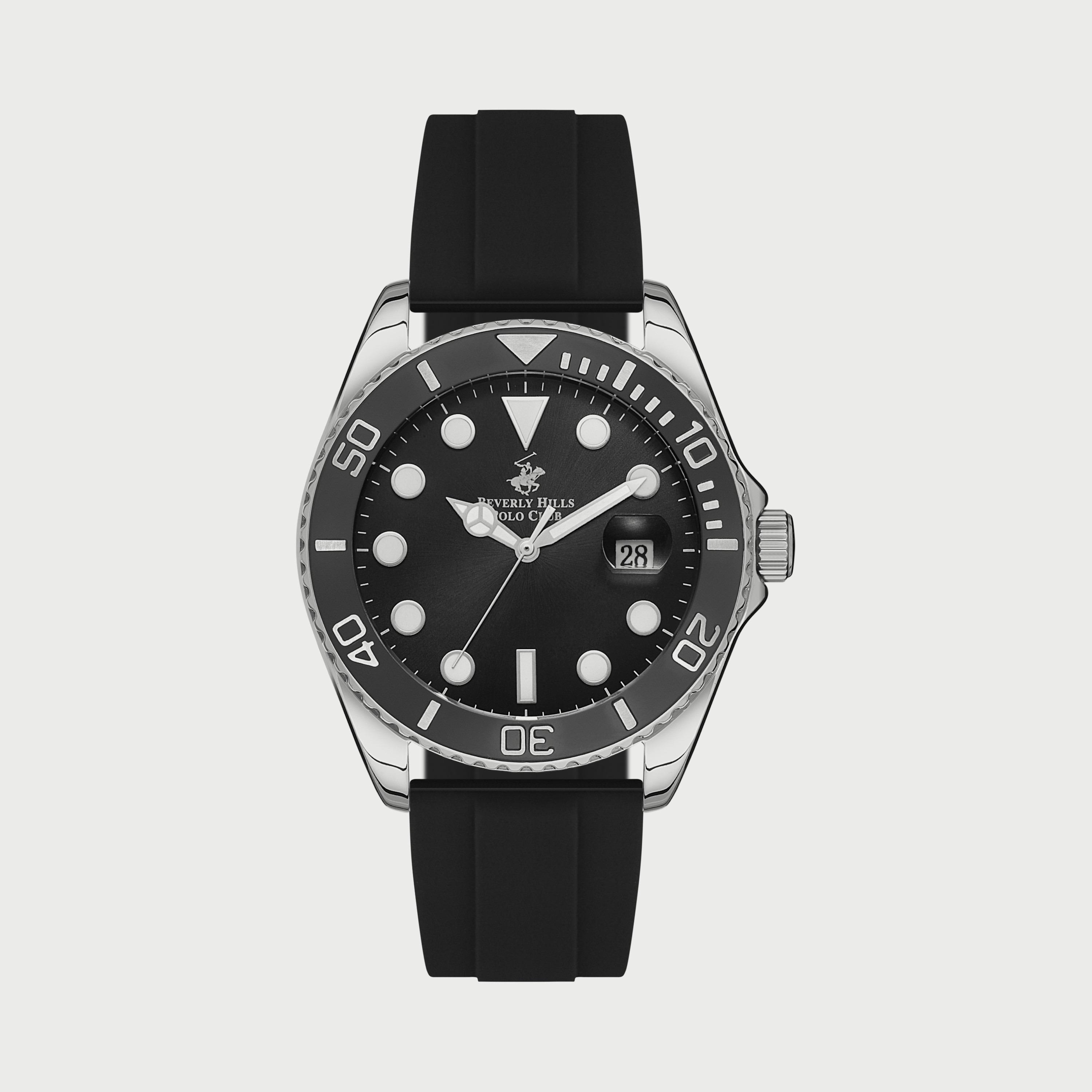 Beverly Hills Polo Club Men's Black Analog Silicone Strap Watch - BP3329X351-men-watchesandjewellery-watches-image-1