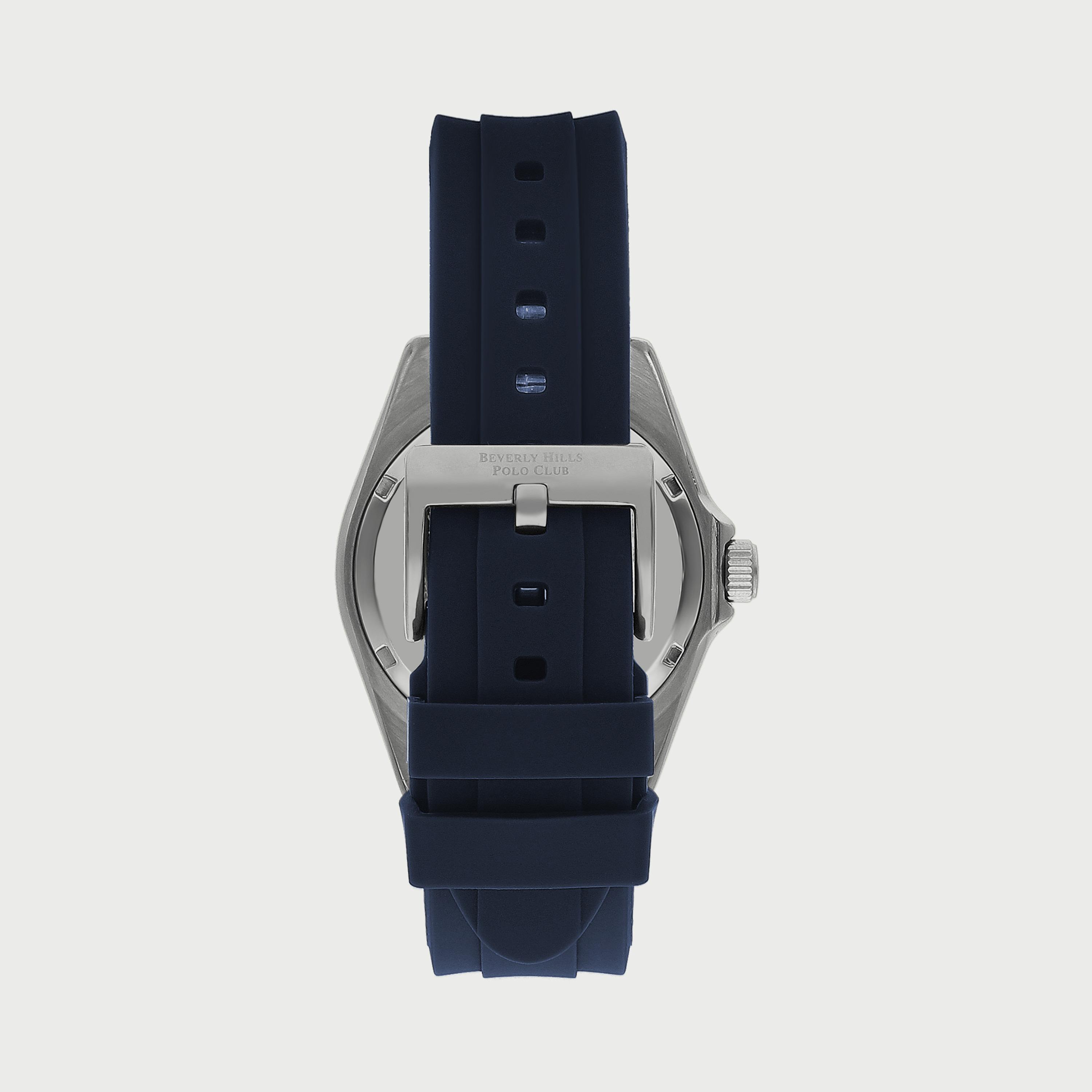  BP3329X399 ساعة يد أنالوج للرجال بلون كحلي وسوارسليكون من بيفرلي هيلز بولو كلوب -men-watchesandjewellery-watches-image-3