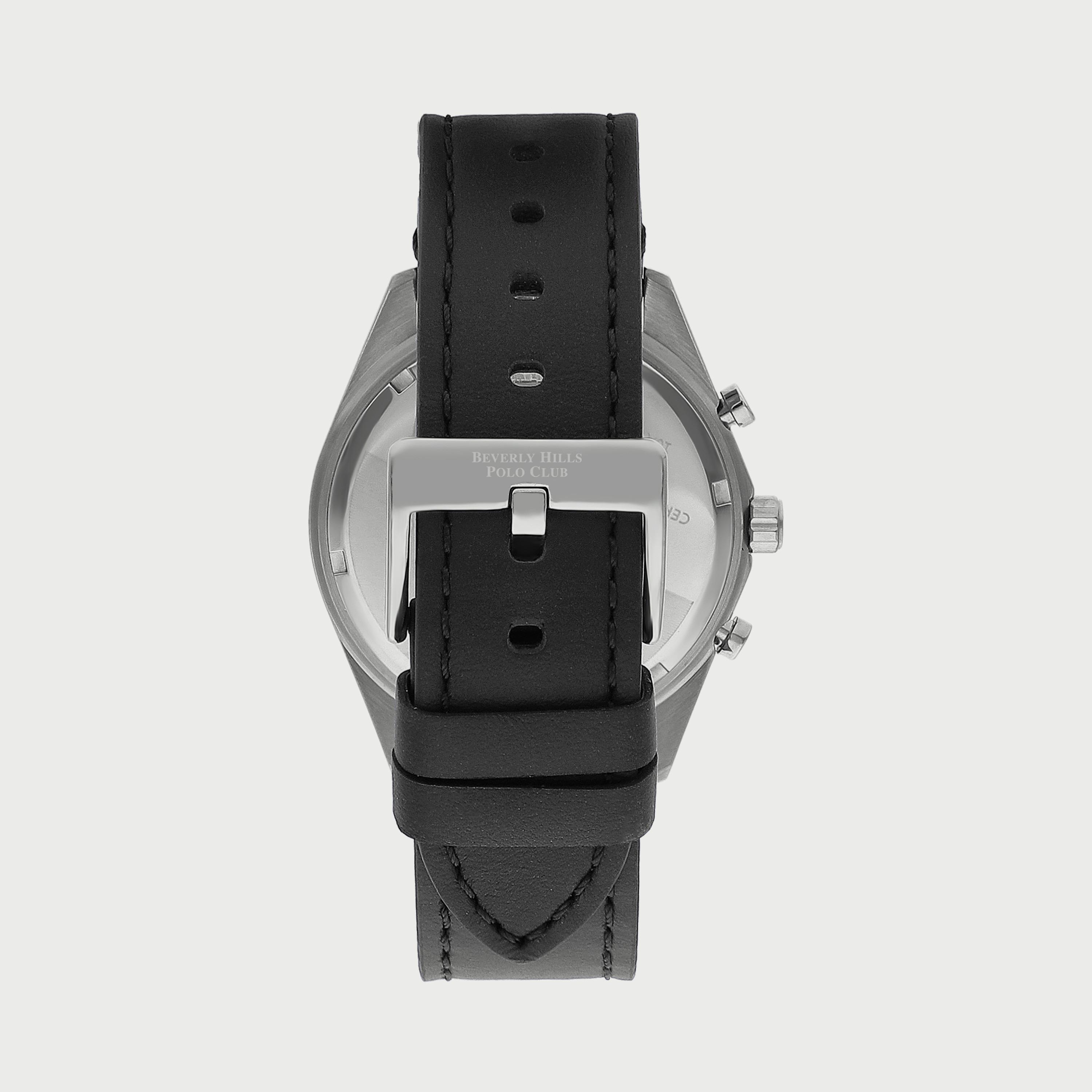  BP3355X351 ساعة كرونوغراف للرجال بسوار جلدي الأسود من بيفرلي هيلز بولو كلوب -men-watchesandjewellery-watches-image-3