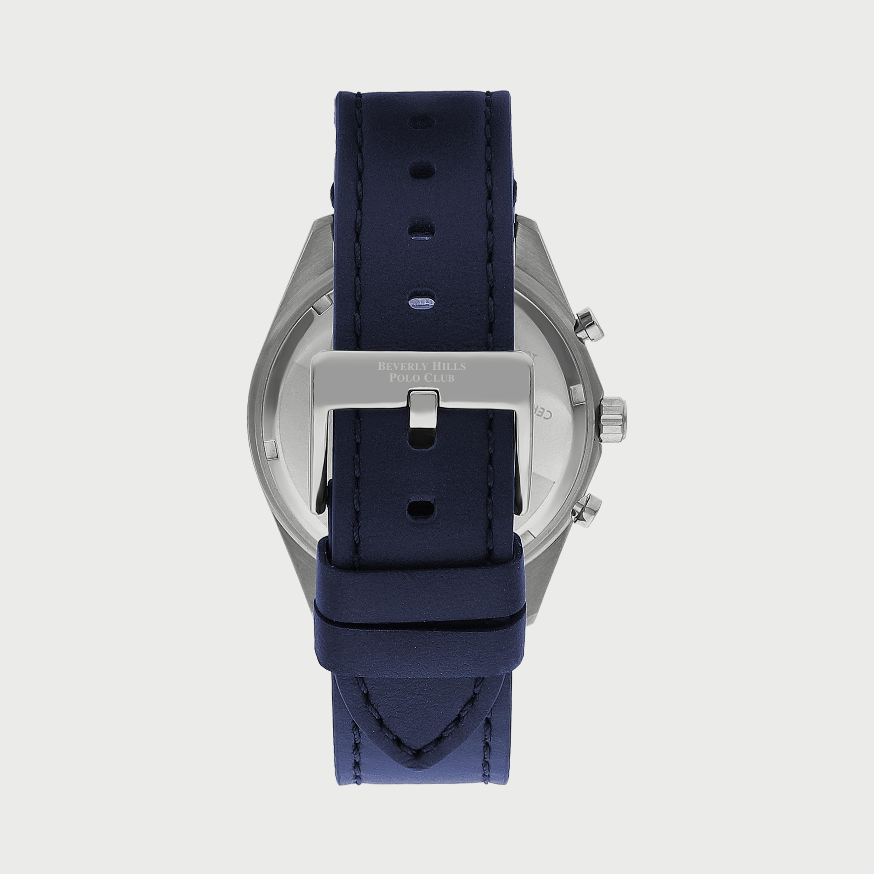  BP3355X399 ساعة كرونوغراف للرجال بسوار جلدي الكحلي من بيفرلي هيلز بولو كلوب -men-watchesandjewellery-watches-image-3