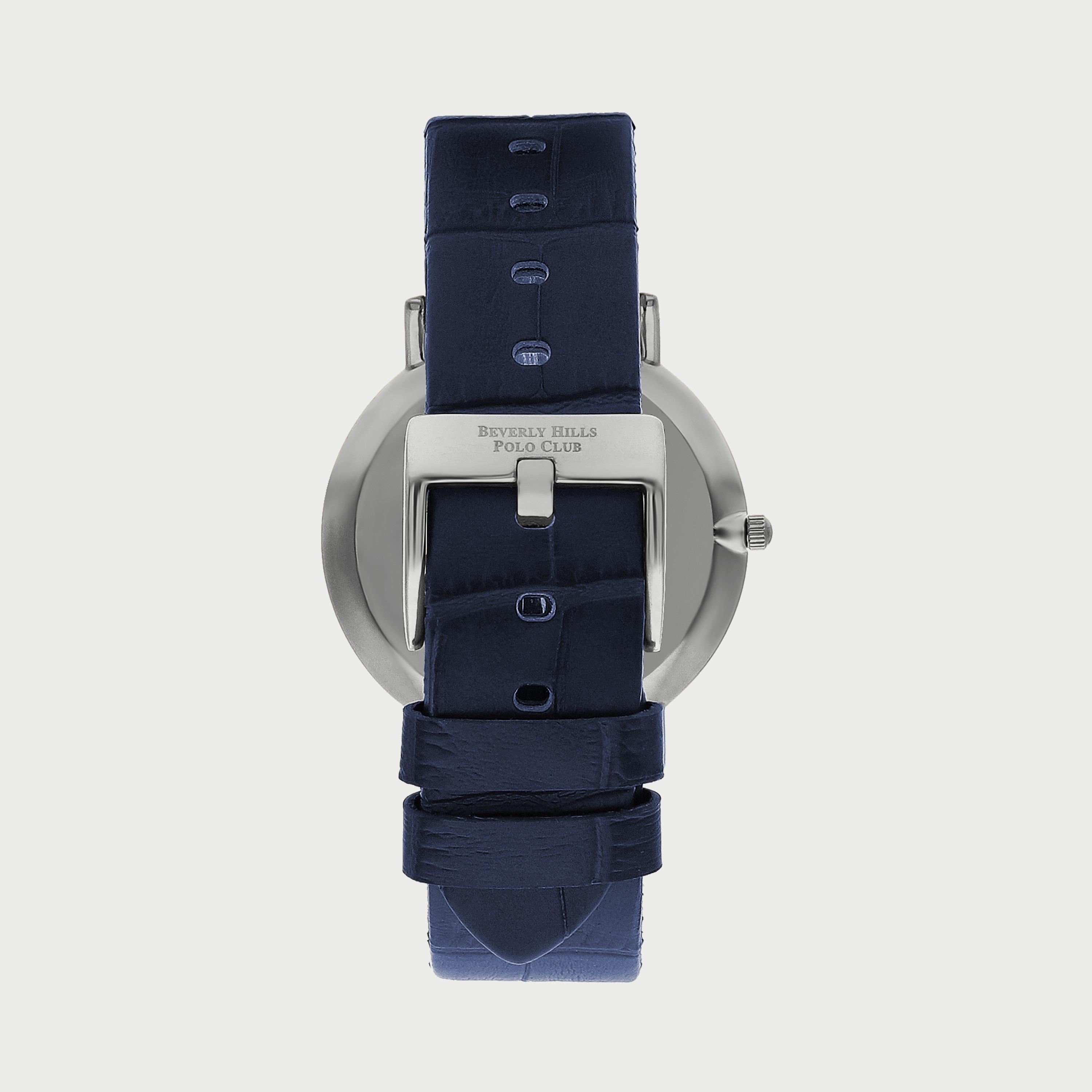  BP3322X399 ساعة أنالوج للرجال بسوار جلدي الكحلي من بيفرلي هيلز بولو كلوب -men-watchesandjewellery-watches-image-3