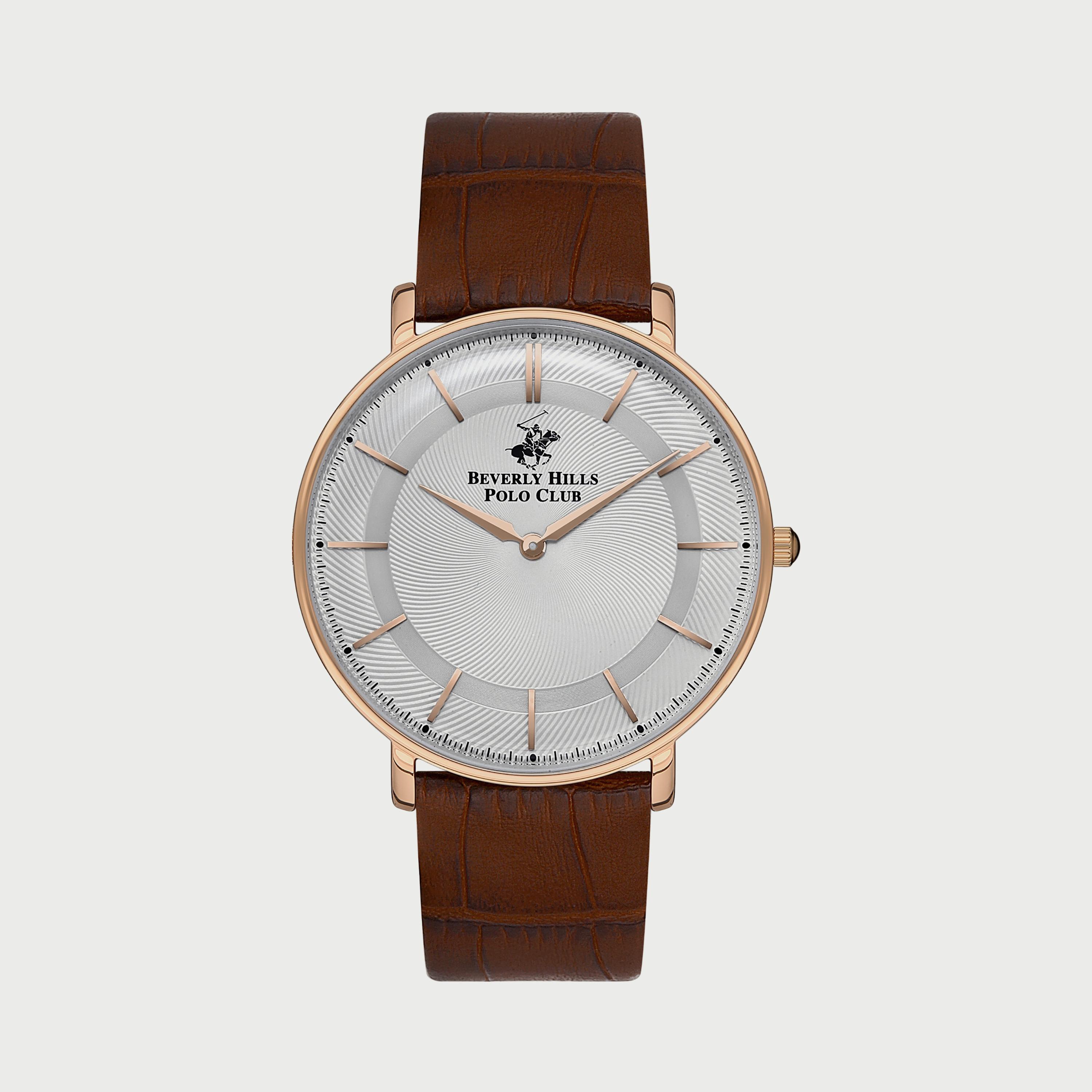  BP3322X432 ساعة أنالوج للرجال بسوار جلدي البني من بيفرلي هيلز بولو كلوب -men-watchesandjewellery-watches-image-1
