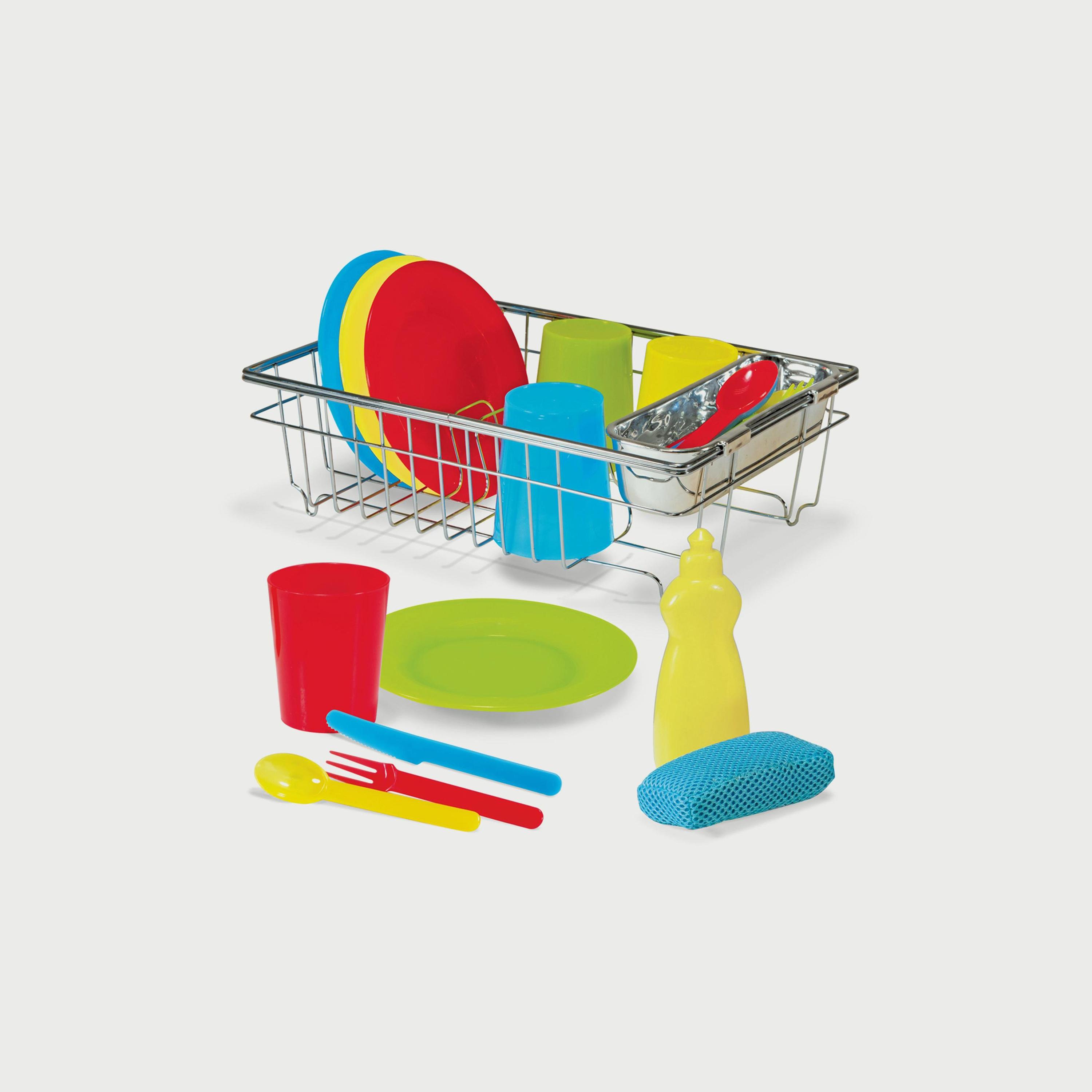 Melissa and Doug Let's Play House Wash & Dry Dish Set-toys-roleplay-householdsets-image-1