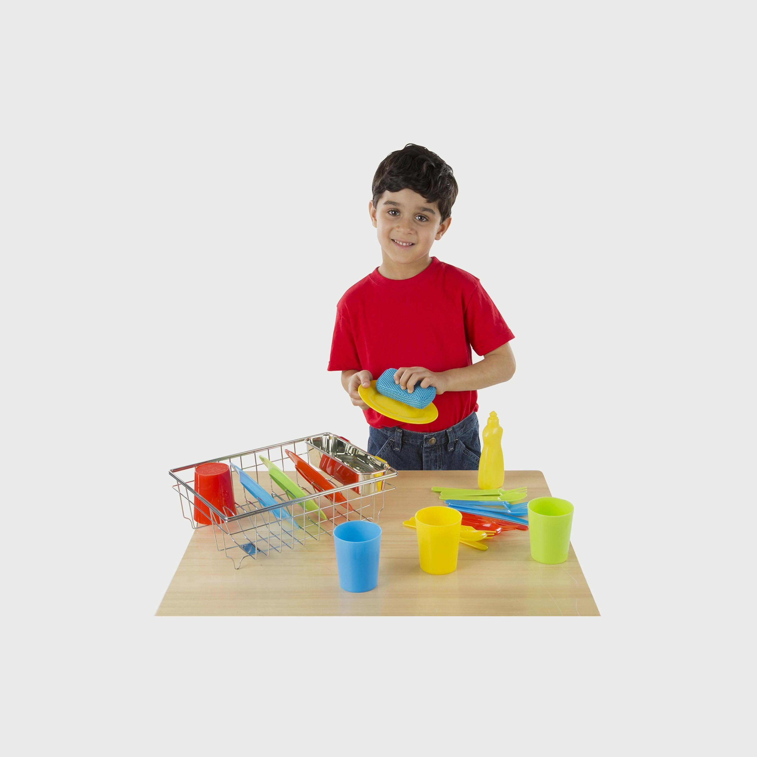 Melissa and Doug Let's Play House Wash & Dry Dish Set-toys-roleplay-householdsets-image-2