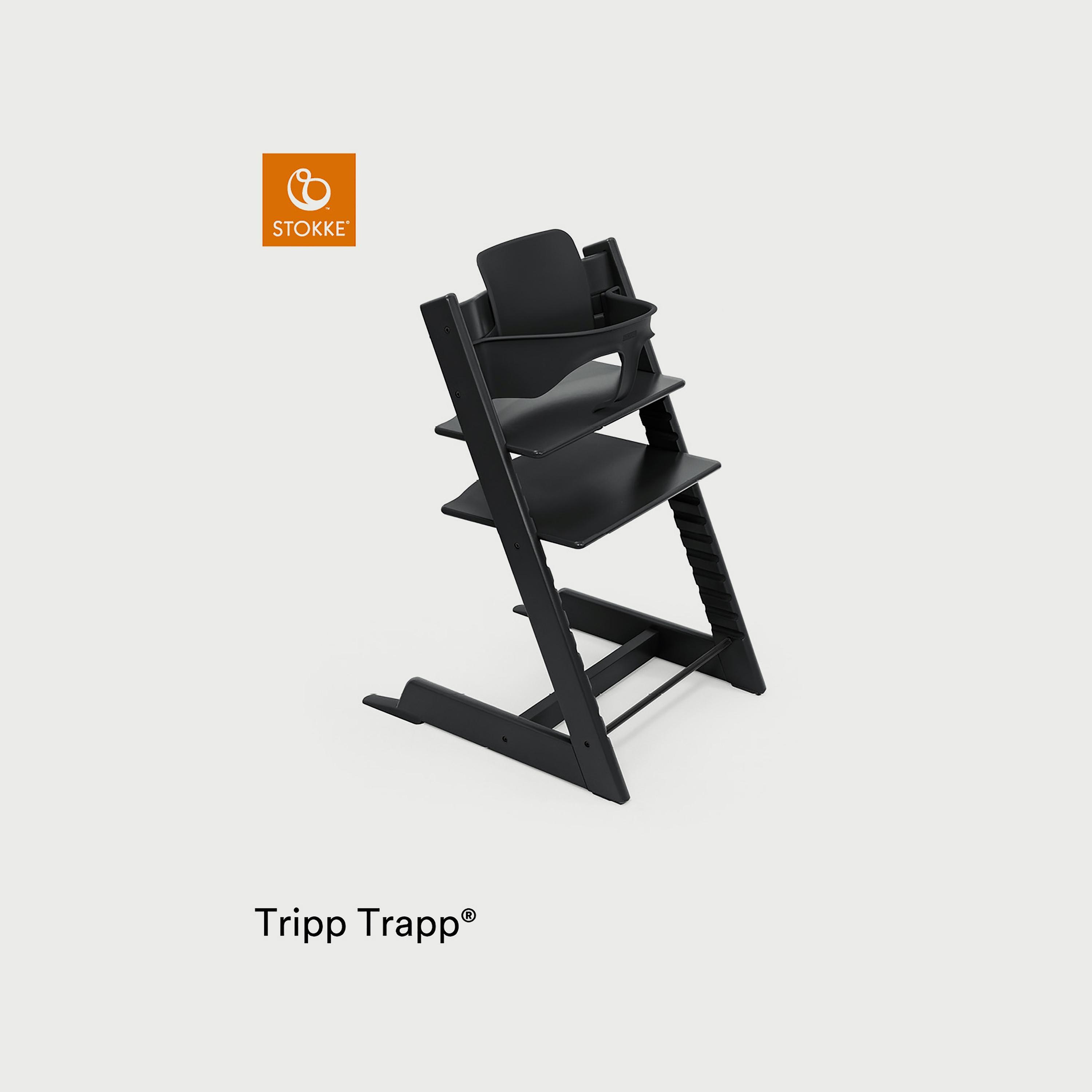 Stokke Tripp Trapp Chair - Black-baby-feeding-highchairsandboosters-image-1