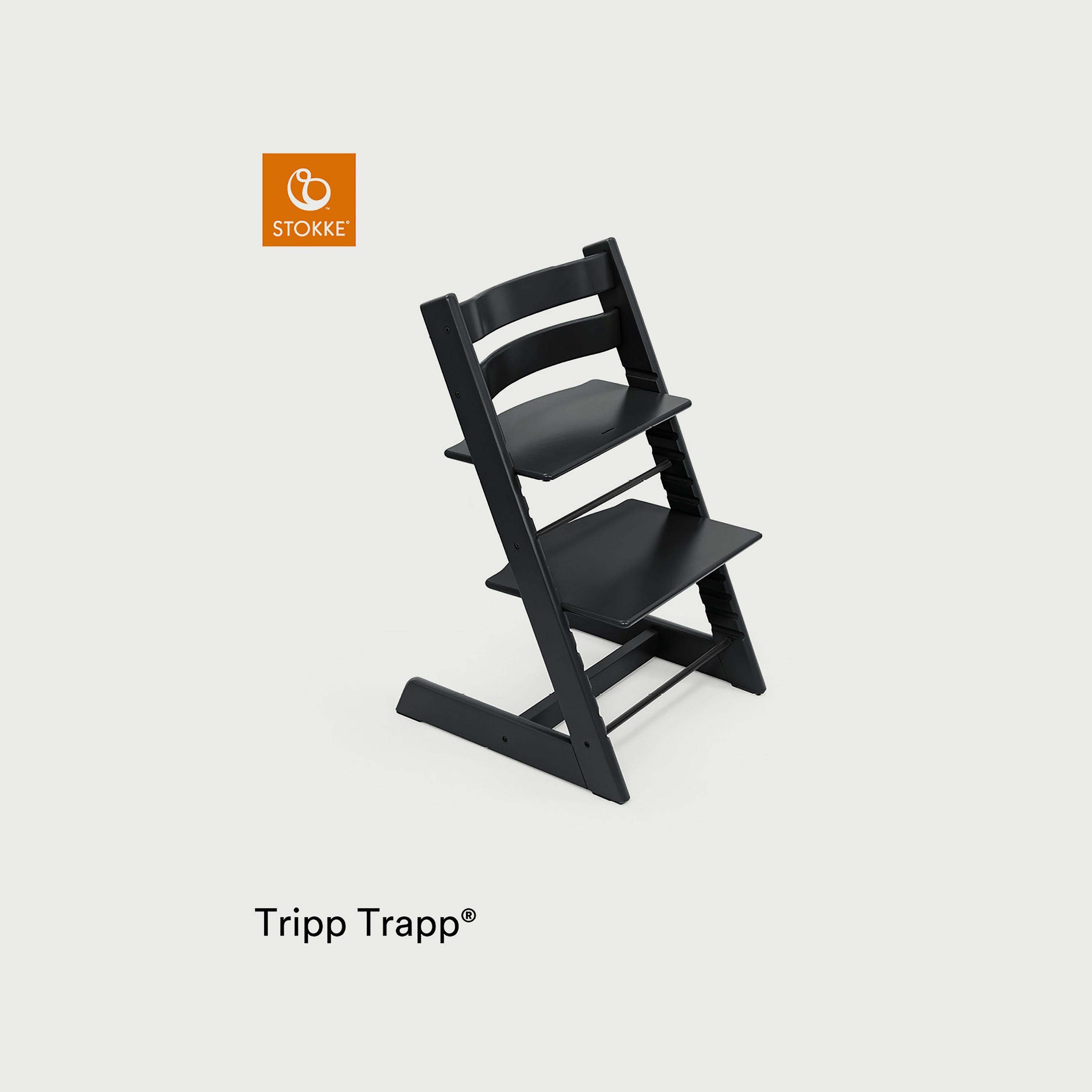 Stokke Tripp Trapp Chair - Black-baby-feeding-highchairsandboosters-image-2
