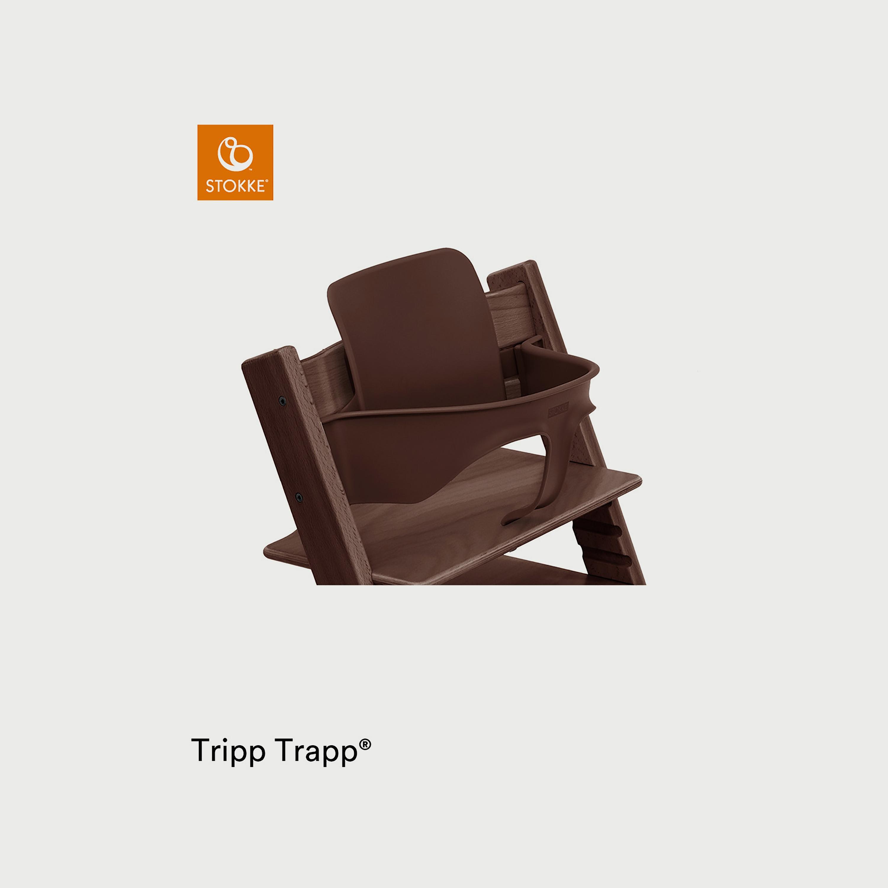 Stokke high hot sale chair walnut