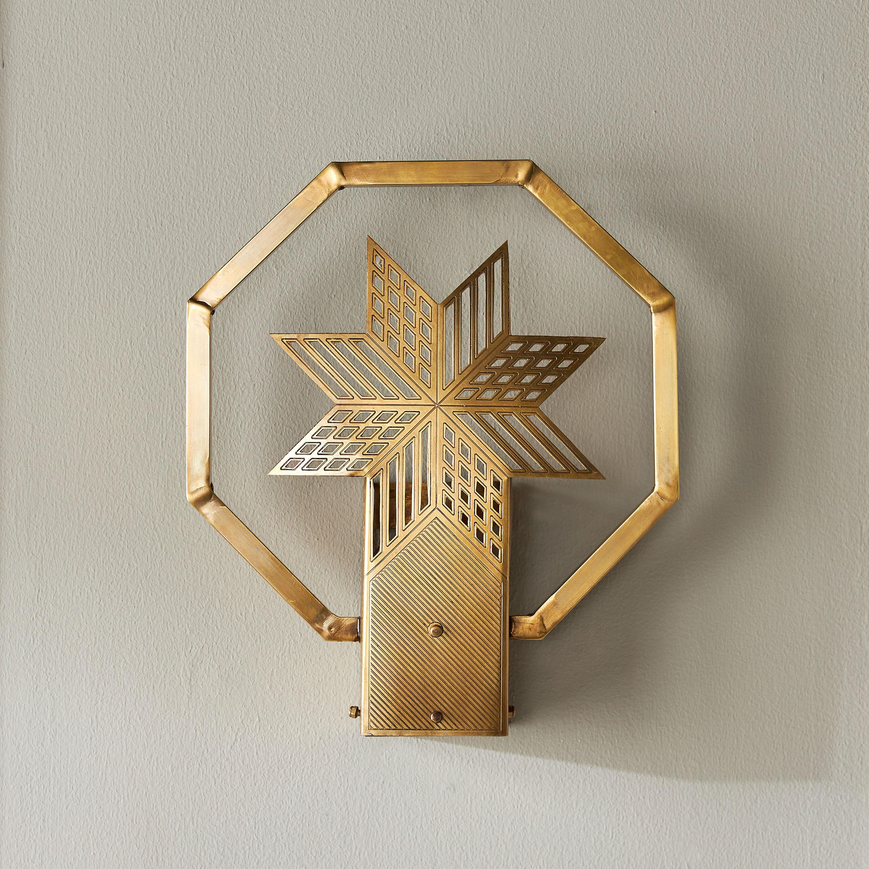Handmade Brass Star Wall Lamp