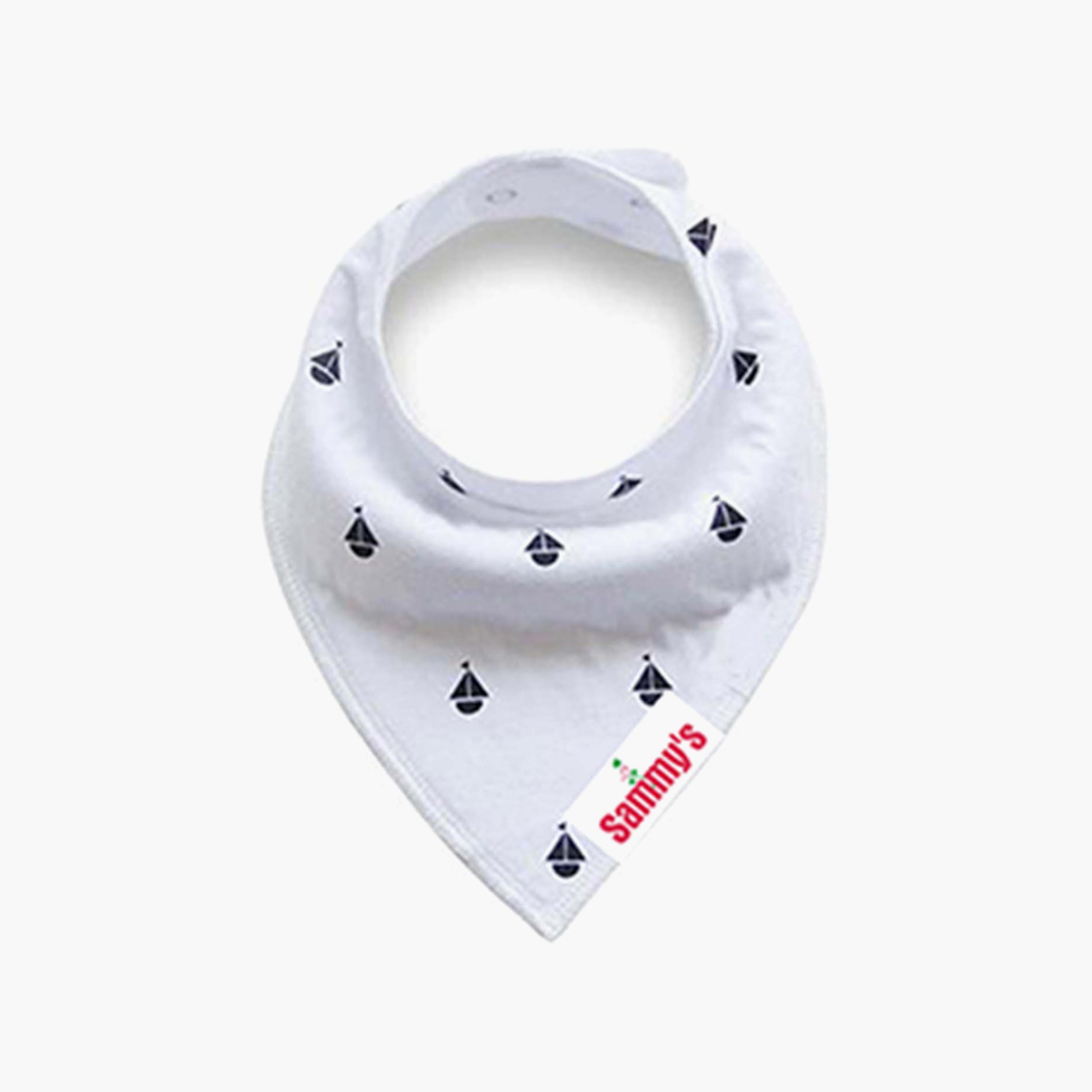 Eazy Kids Bandana Bibs Set Of 4 - Organic Cotton - Anchor Ships-baby-feeding-bibs-image-2