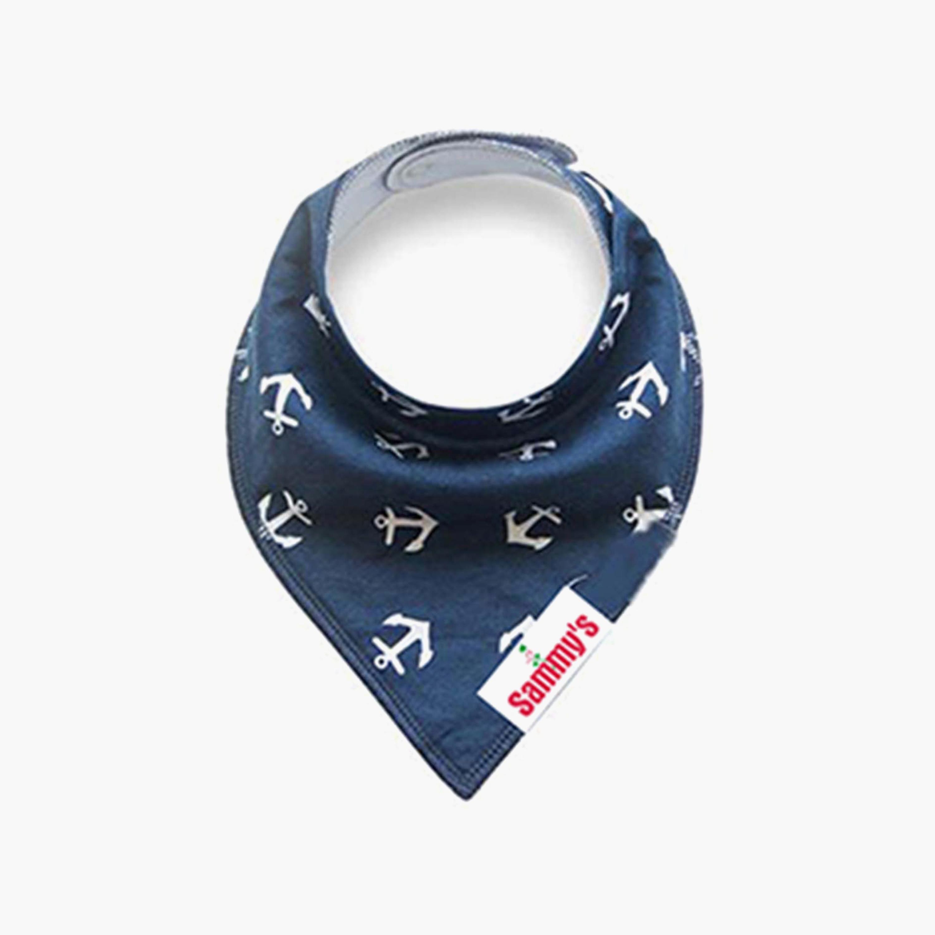 Eazy Kids Bandana Bibs Set Of 4 - Organic Cotton - Anchor Ships-baby-feeding-bibs-image-3