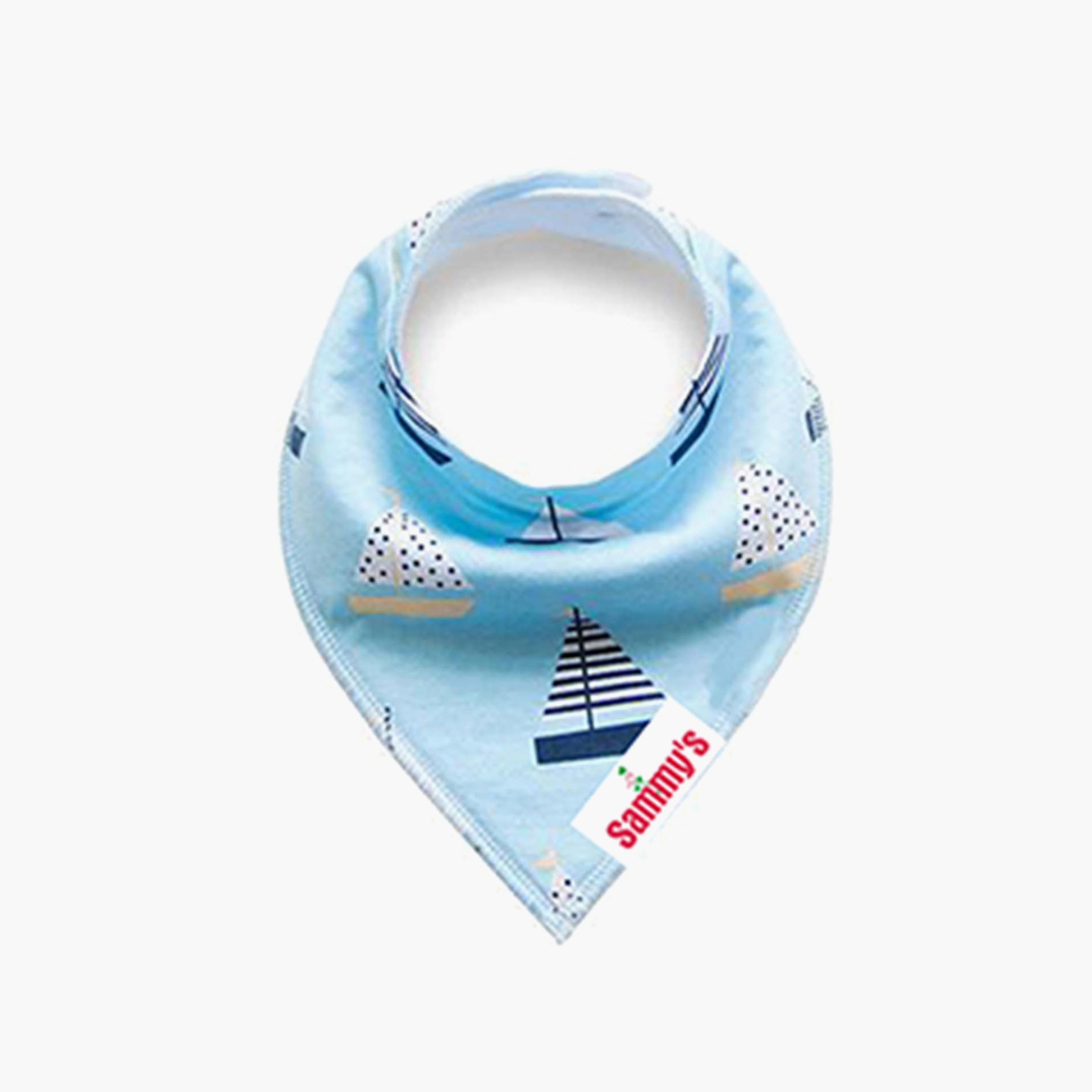 Eazy Kids Bandana Bibs Set Of 4 - Organic Cotton - Anchor Ships-baby-feeding-bibs-image-4