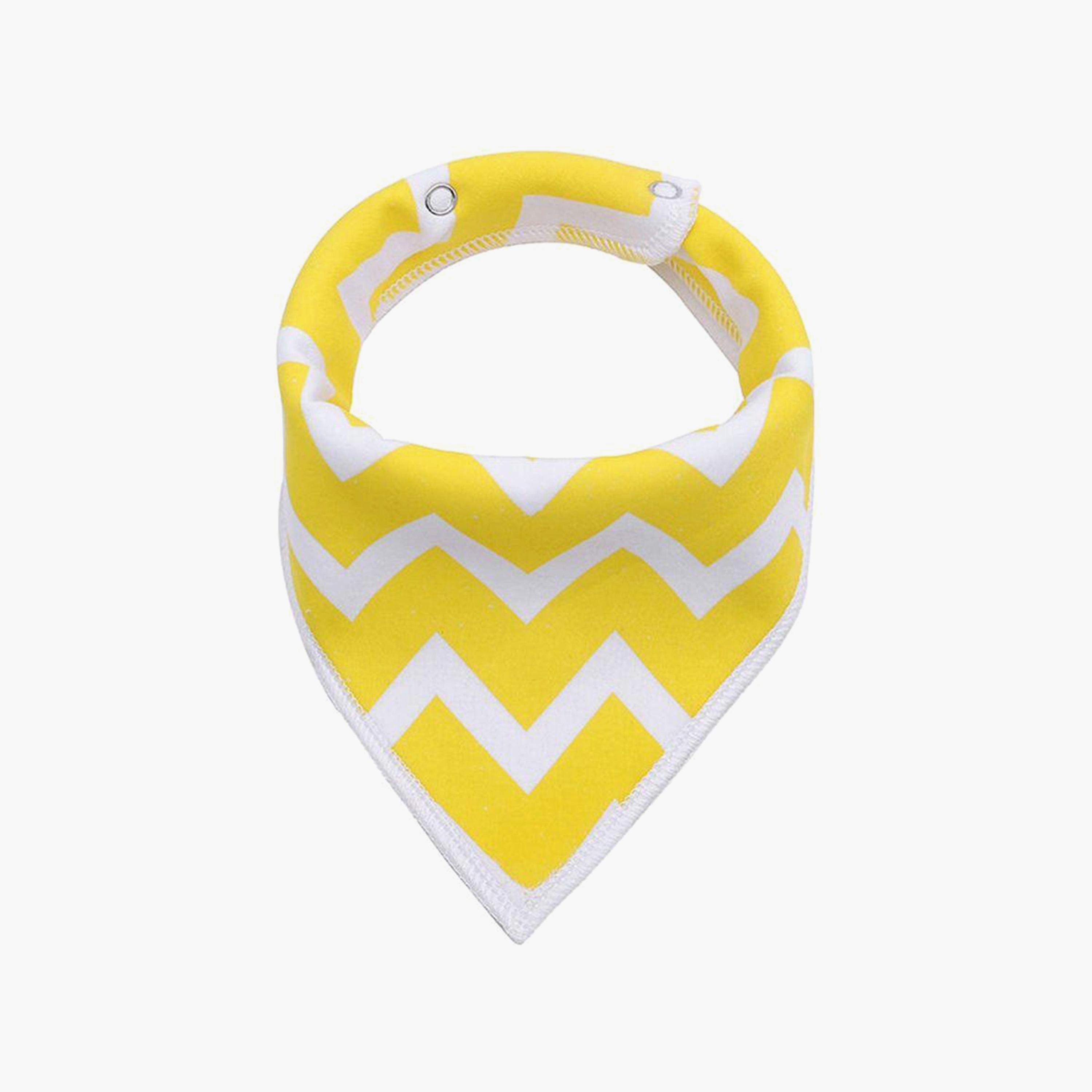 Eazy Kids Bandana Bibs Set Of 4 - Organic Cotton - Triangle Dots-baby-feeding-bibs-image-5