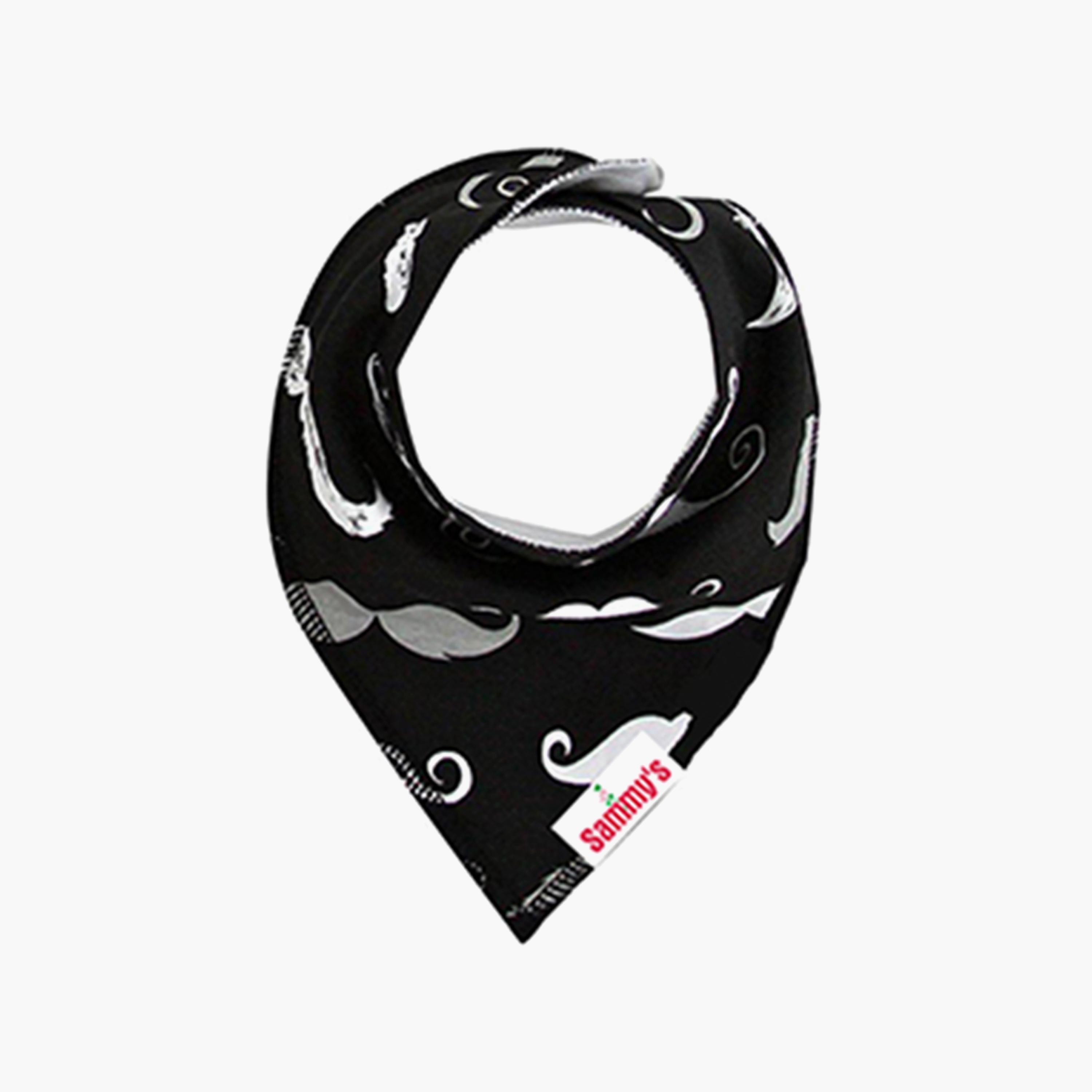 Eazy Kids Bandana Bibs Set Of 4 - Organic Cotton - Glasses Mustaches-baby-feeding-bibs-image-2