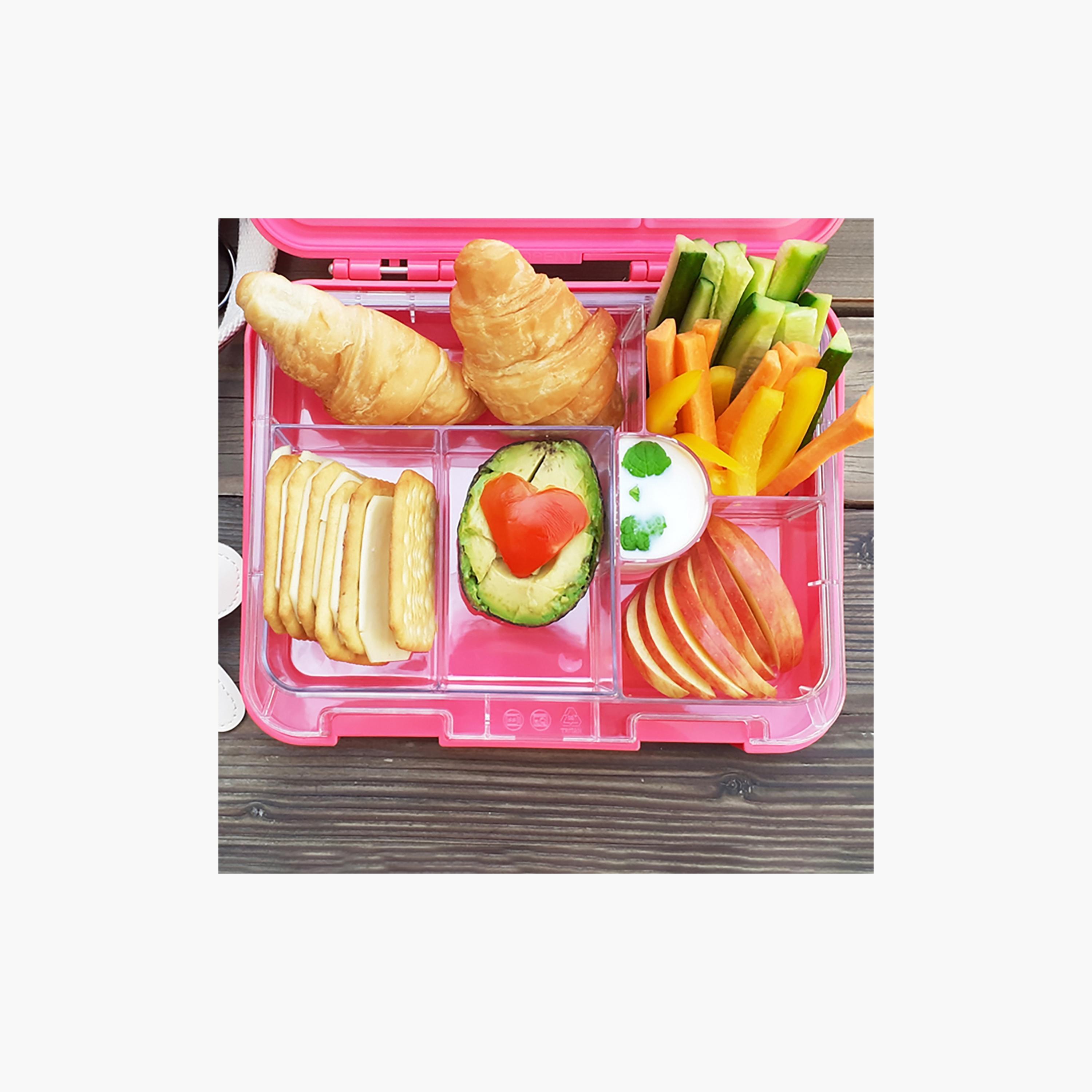 علبة غداء بينتو القابل للتحويل 6 و 4 من إيزي كيدز - وحيد القرن الوردي-school-lunchessentials-lunchboxes-image-5