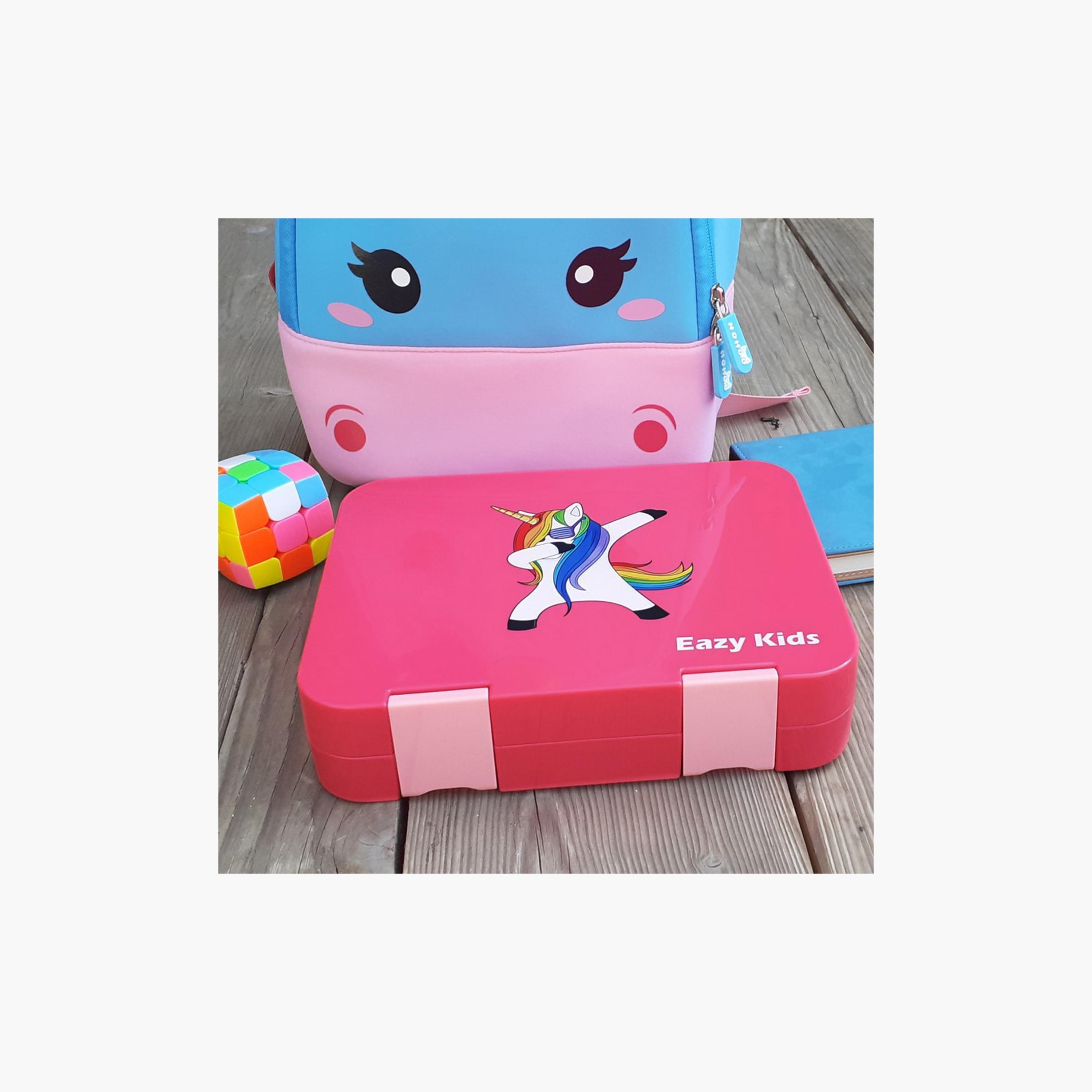 Eazy Kids 4 Compartment Bento Lunch Box - Unicorn Pink-school-lunchessentials-lunchboxes-image-5