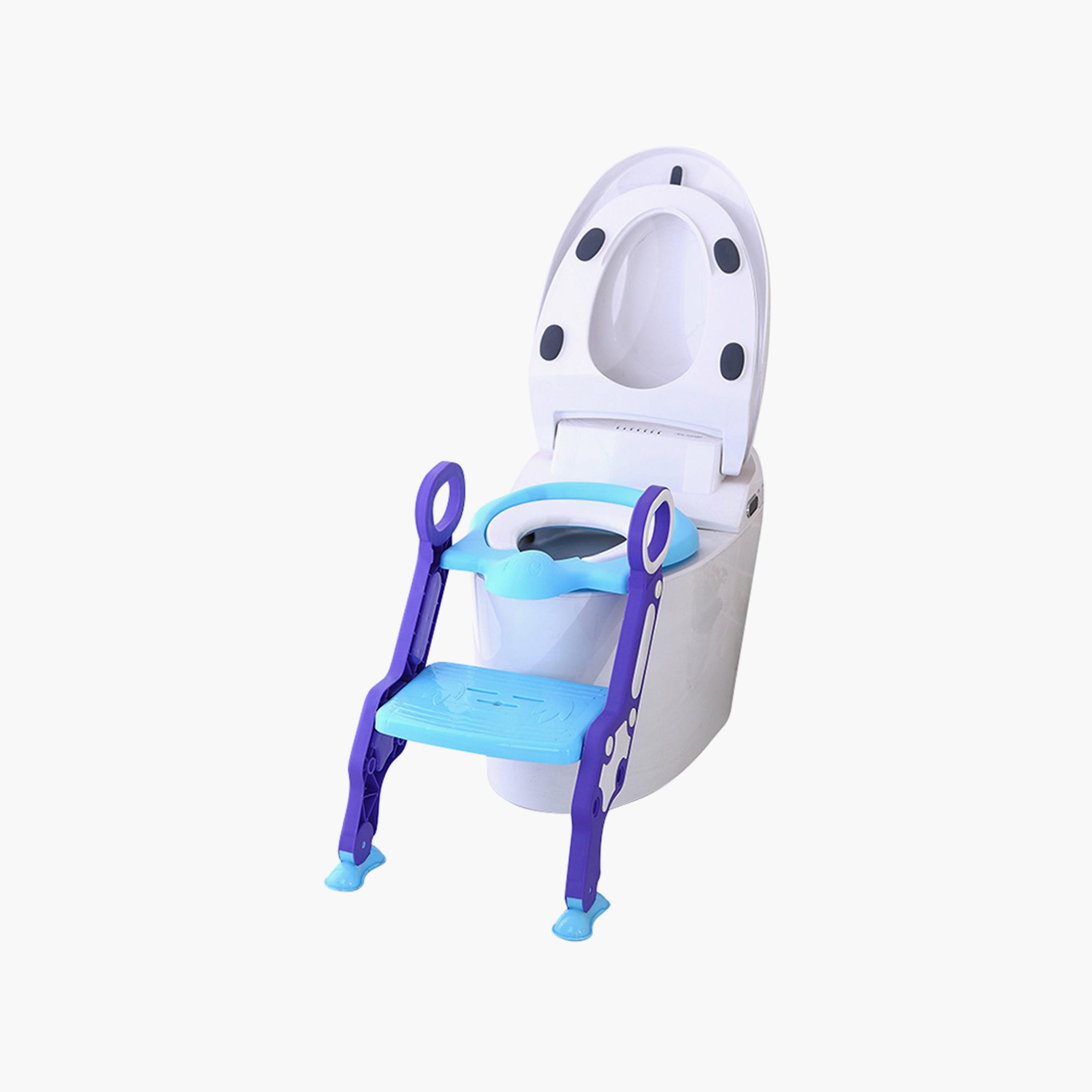 Eazy Kids Step Stool Foldable Potty Trainer Seat- Blue-baby-diapering-pottytraining-image-1