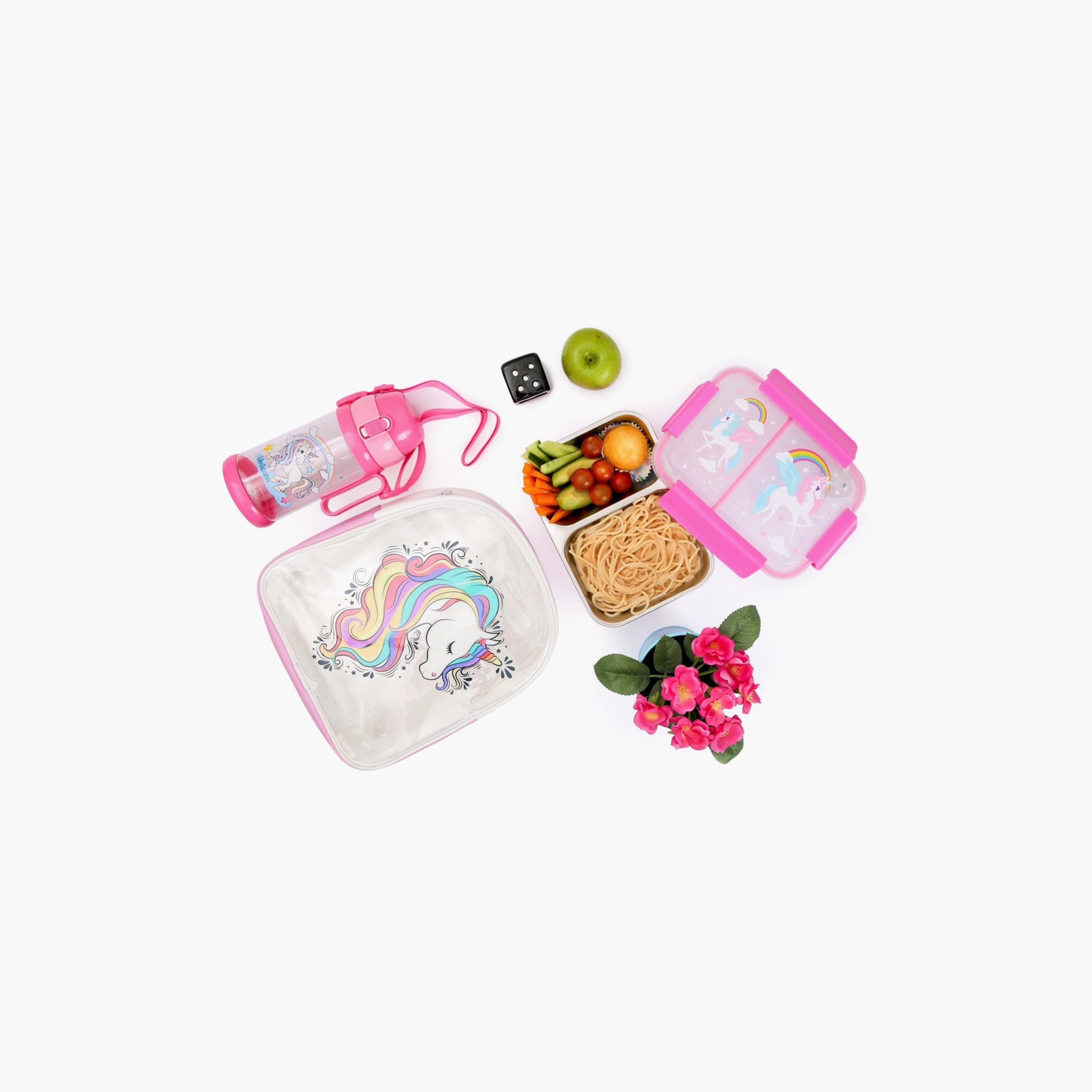 Eazy Kids Steel Bento Insulated Lunch Box - Pink-school-lunchessentials-lunchboxes-image-2
