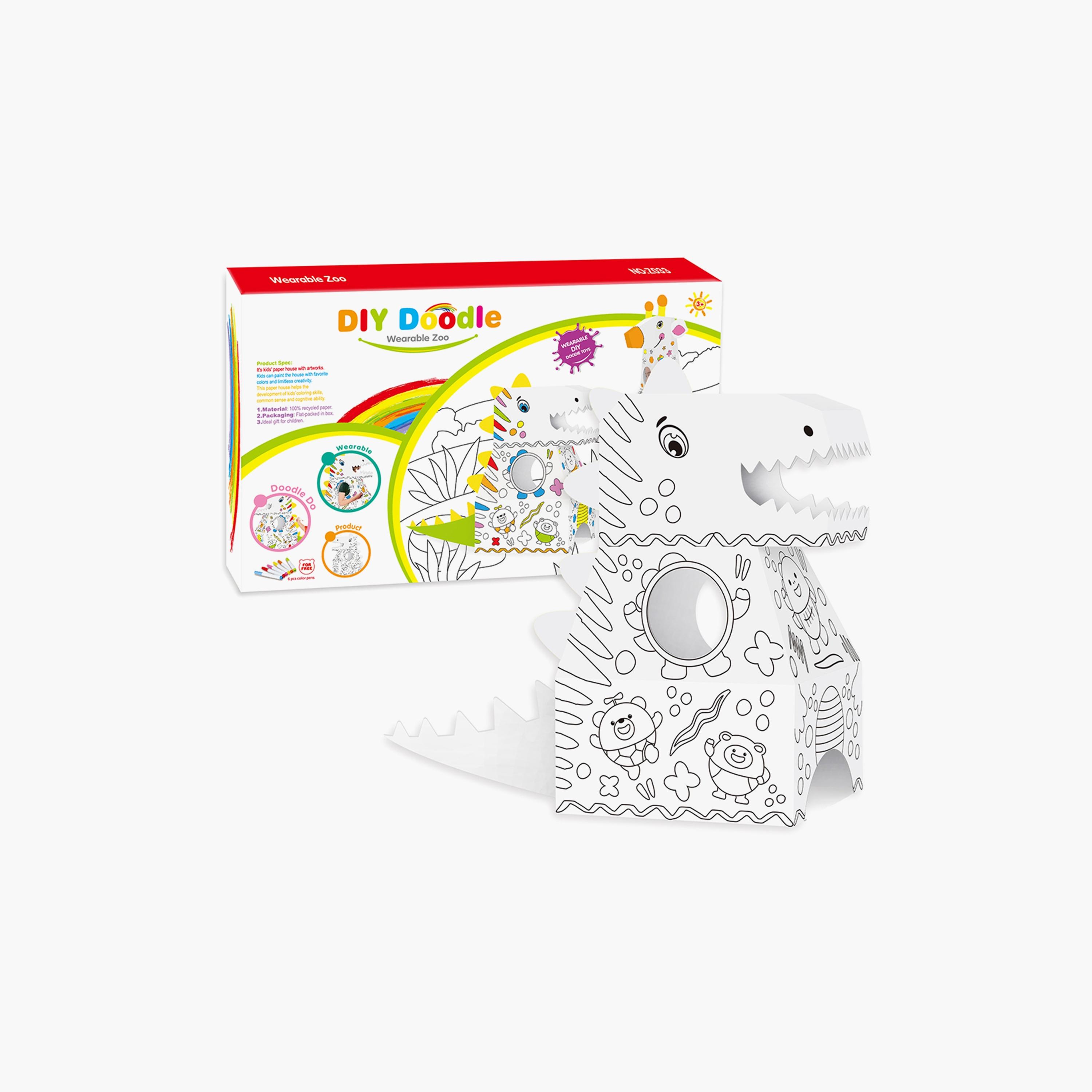 Eazy Kids - Diy Doodle Coloring Wearable Dinosaur-school-artsandcrafts-image-3