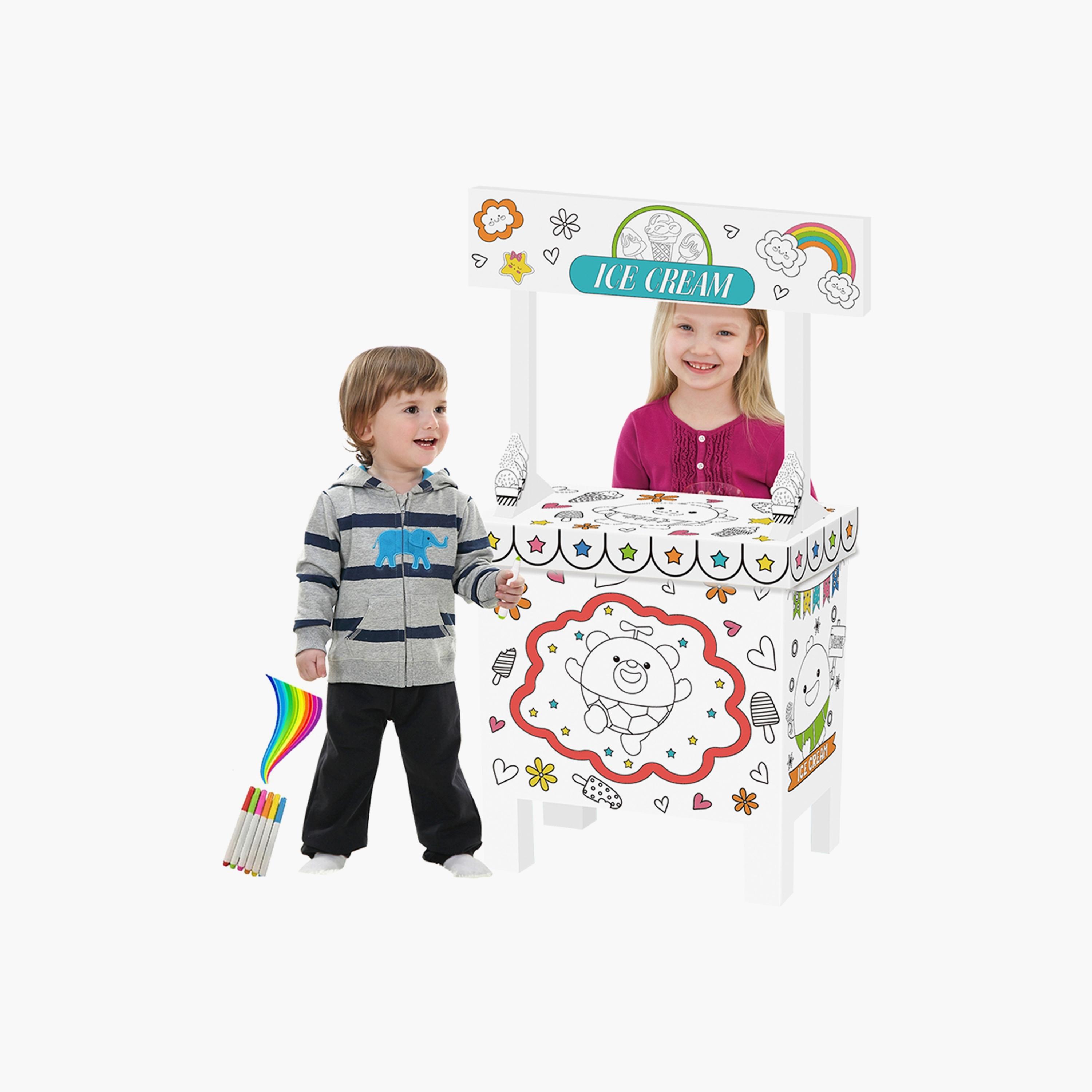 Eazy Kids - Doodle Art And Craft Coloring Ice Cream Shop-school-artsandcrafts-image-1