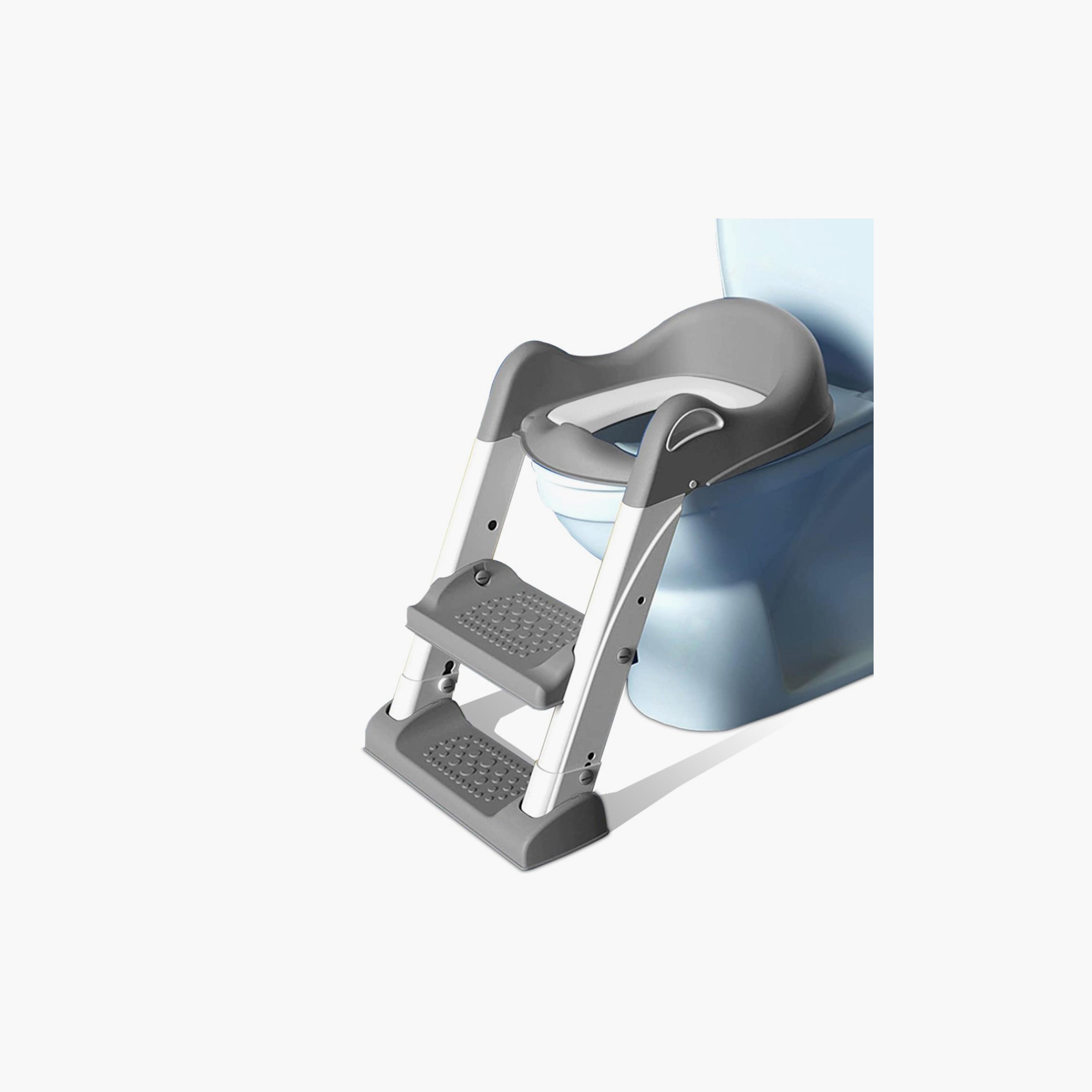 Eazy Kids Step Stool Foldable Potty Trainer Seat- Grey-baby-diapering-pottytraining-image-1