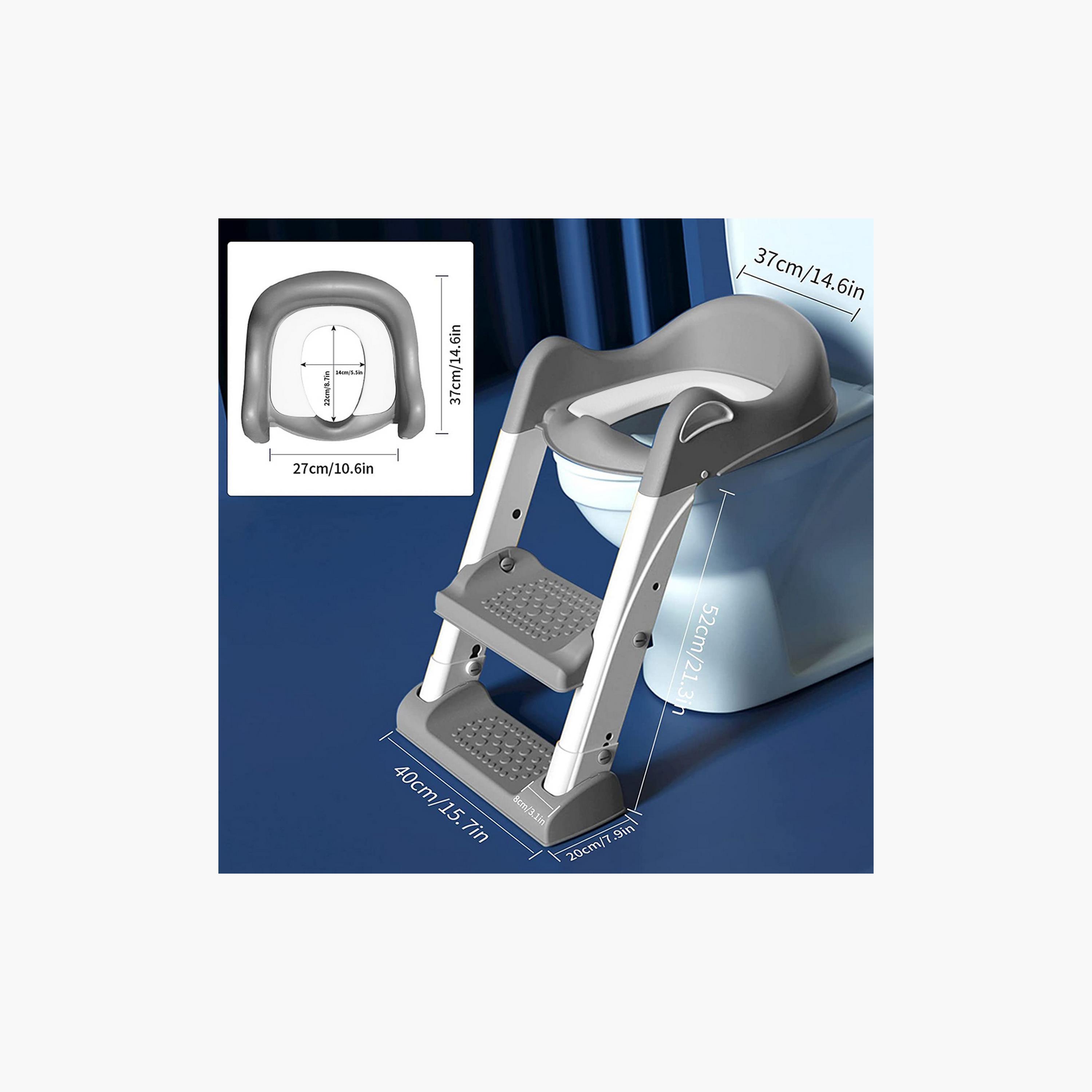 Eazy Kids Step Stool Foldable Potty Trainer Seat- Grey-baby-diapering-pottytraining-image-3