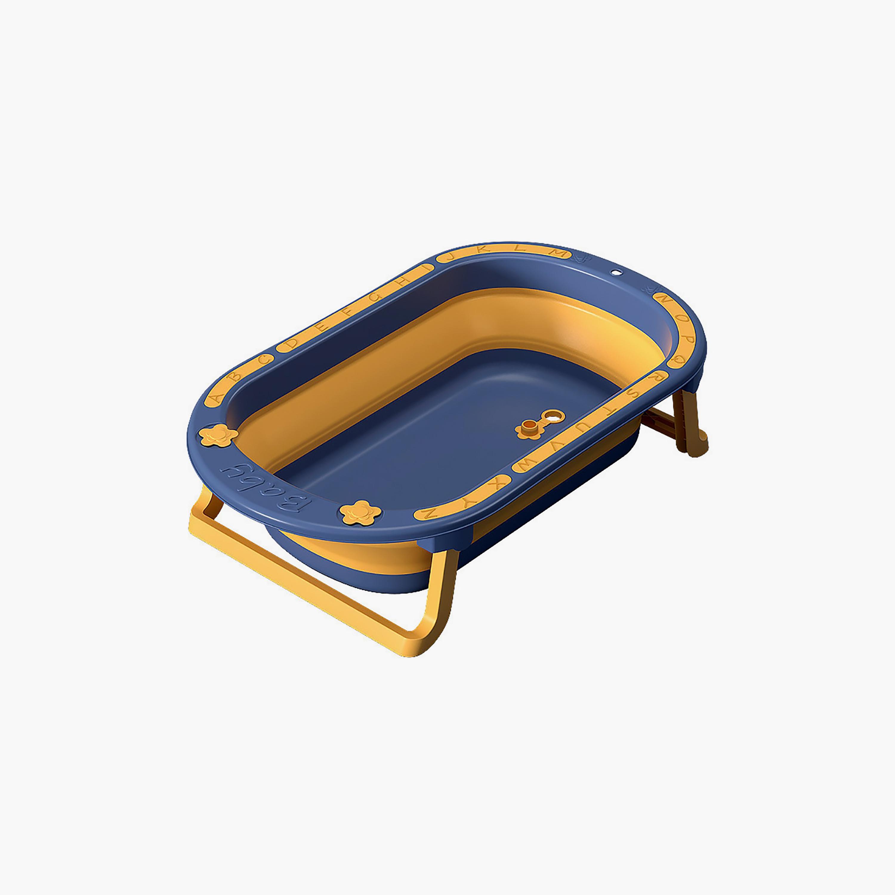 Eazy Kids Folding Bath Tub-Blue-baby-bathandcare-bathtubs-image-2