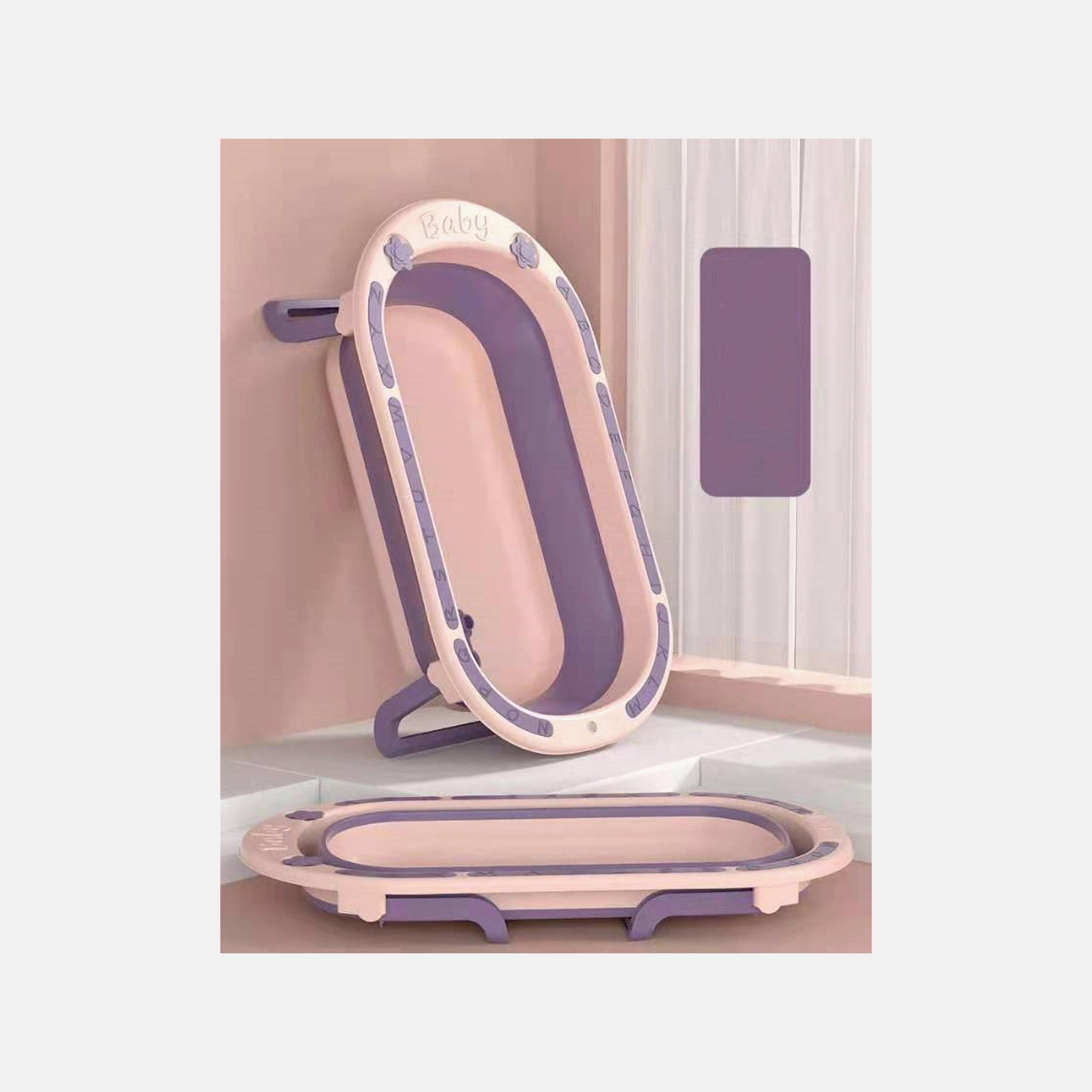 Eazy Kids Folding Bath Tub-Purple-baby-bathandcare-bathtubs-image-2