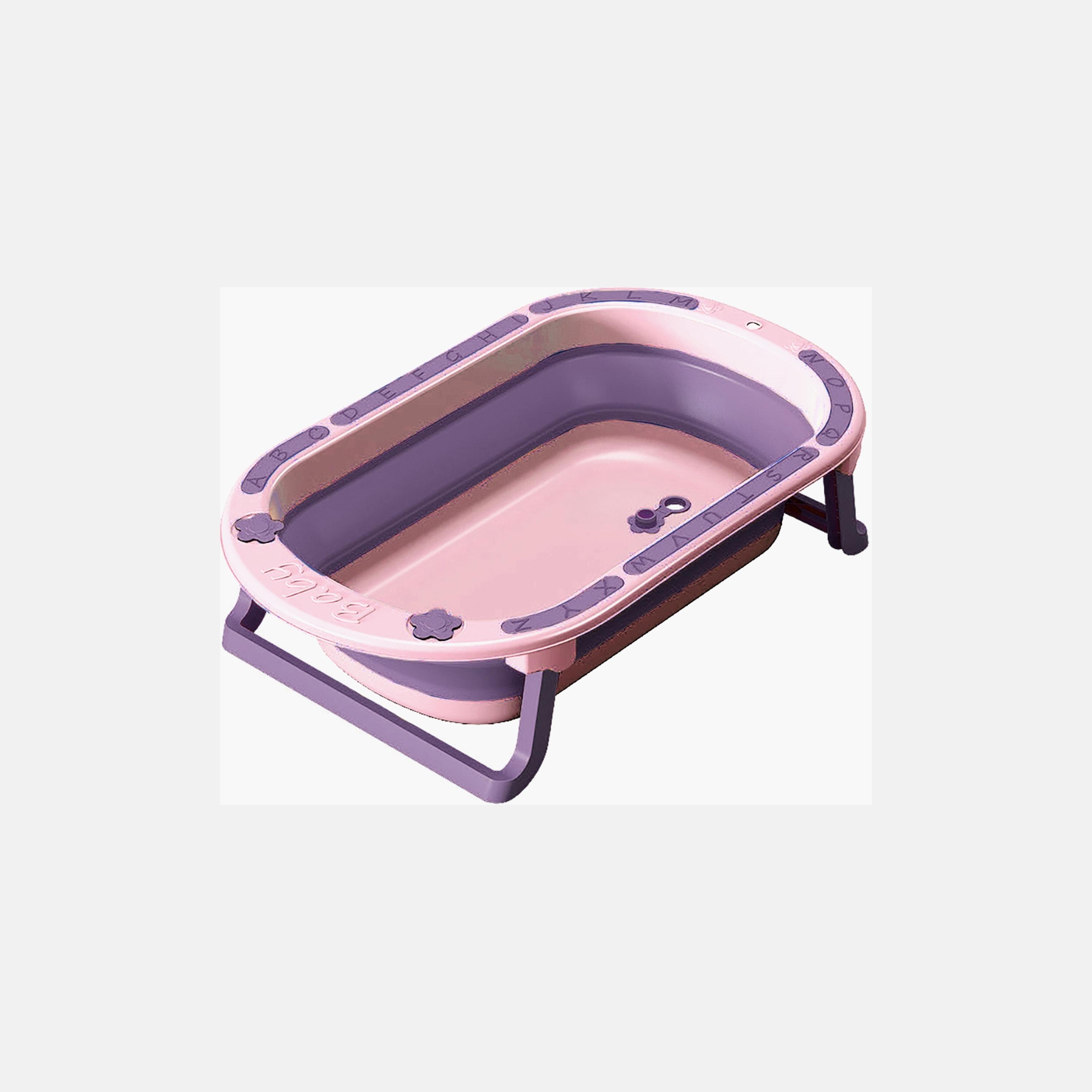 Eazy Kids Folding Bath Tub-Purple-baby-bathandcare-bathtubs-image-3