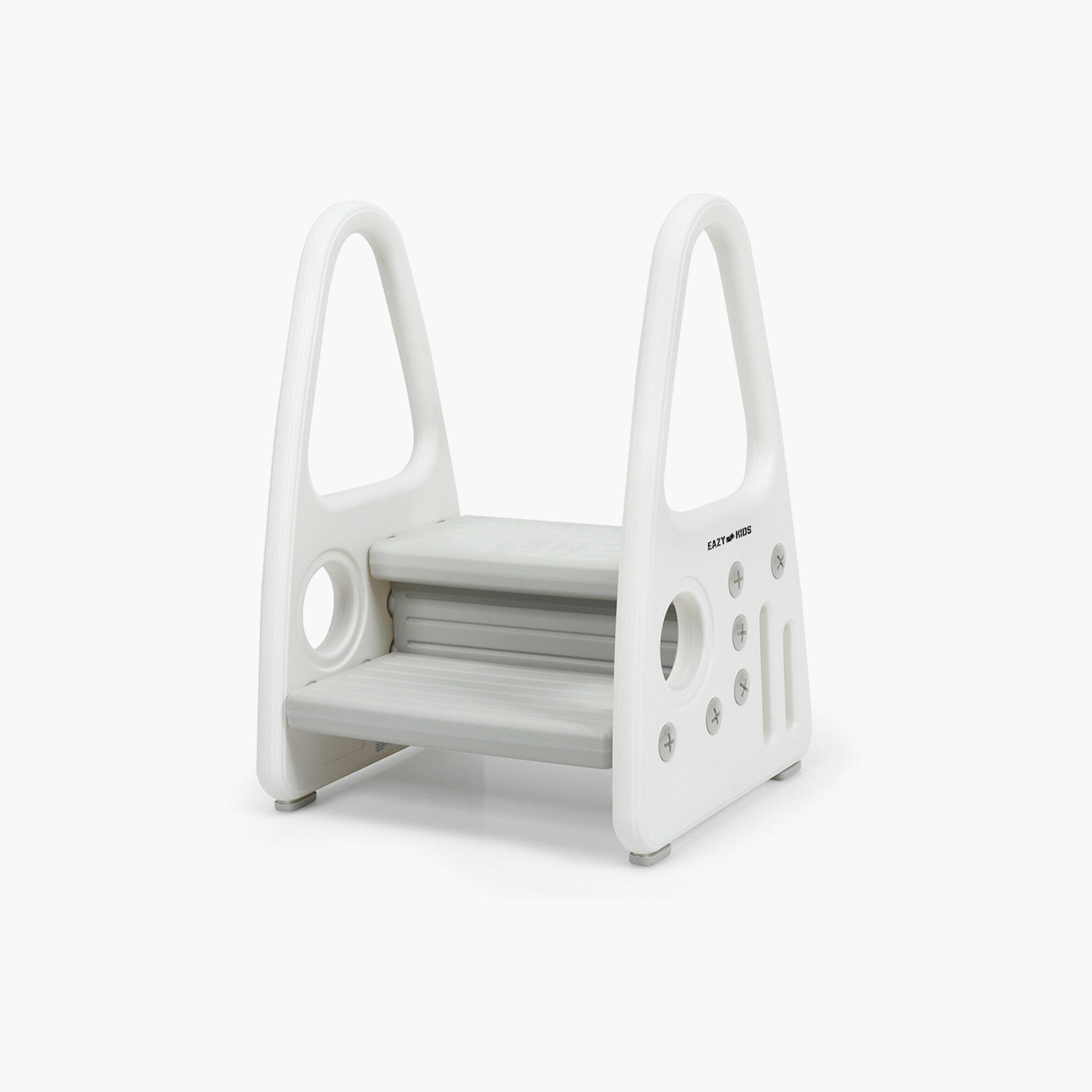 Eazy Kids 2 Step Stool - Grey-baby-diapering-pottytraining-image-1