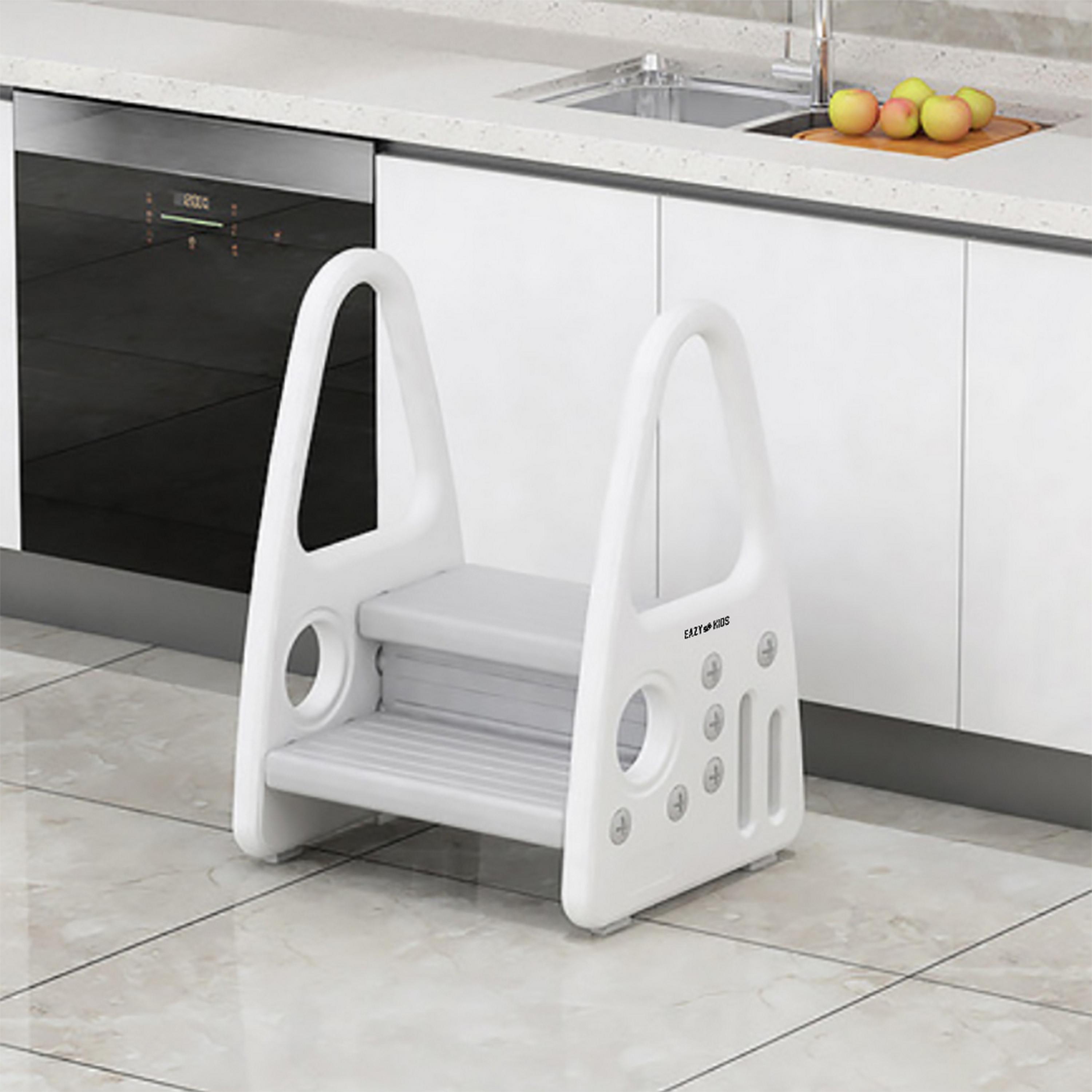 Eazy Kids 2 Step Stool - Grey-baby-diapering-pottytraining-image-3