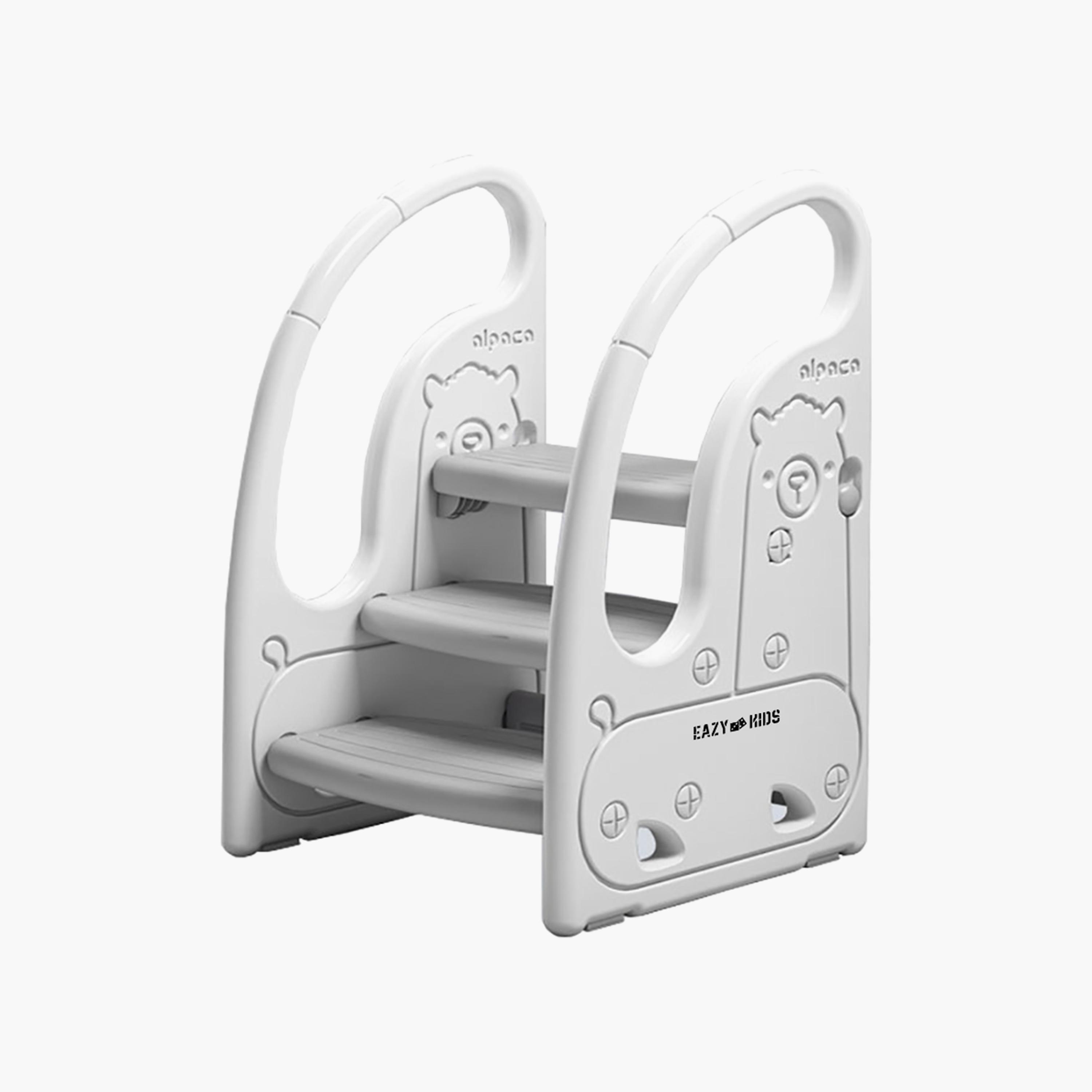 Eazy Kids 3 Step Stool - Grey-baby-diapering-pottytraining-image-1