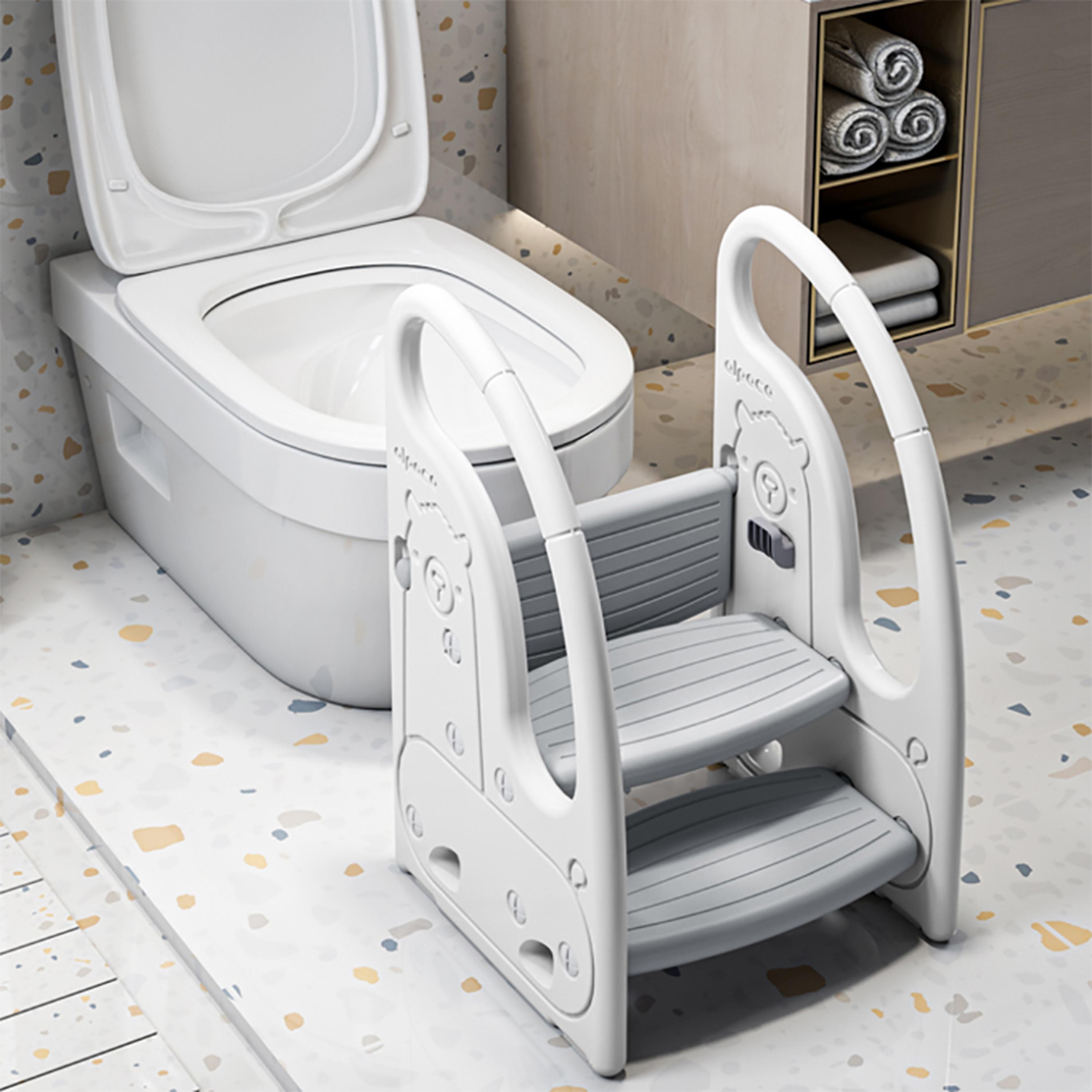 Eazy Kids 3 Step Stool - Grey-baby-diapering-pottytraining-image-2