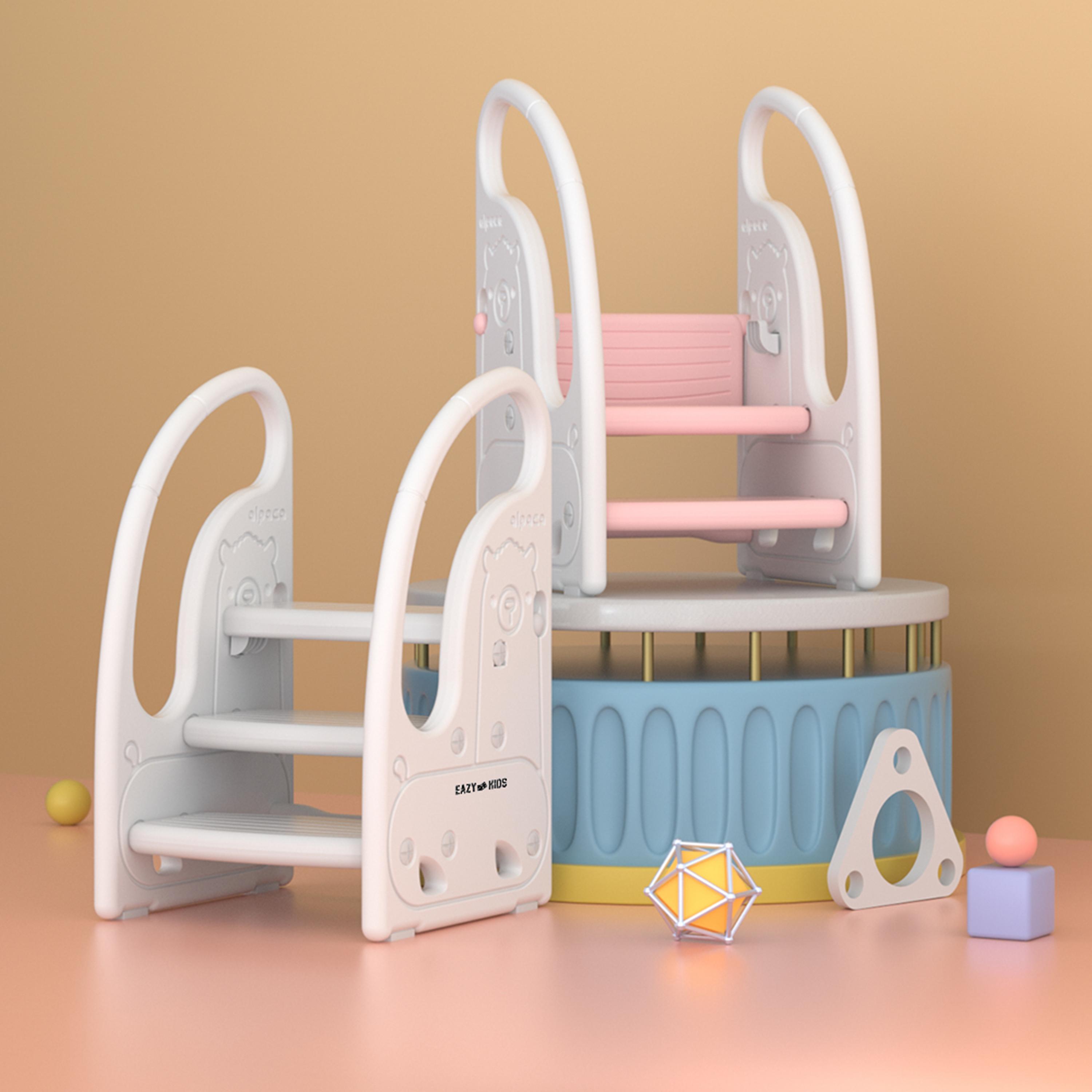 Eazy Kids 3 Step Stool - Grey-baby-diapering-pottytraining-image-5