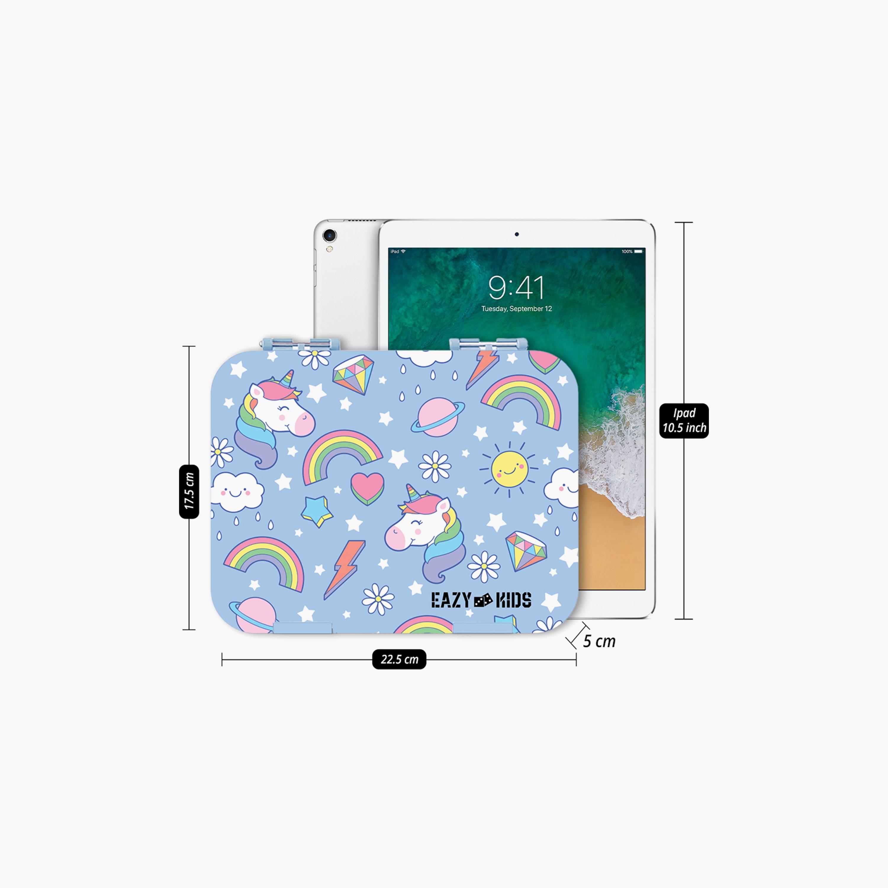 Eazy Kids 4 Compartment Bento Lunch Box - Unicorn Blue-school-lunchessentials-lunchboxes-image-5