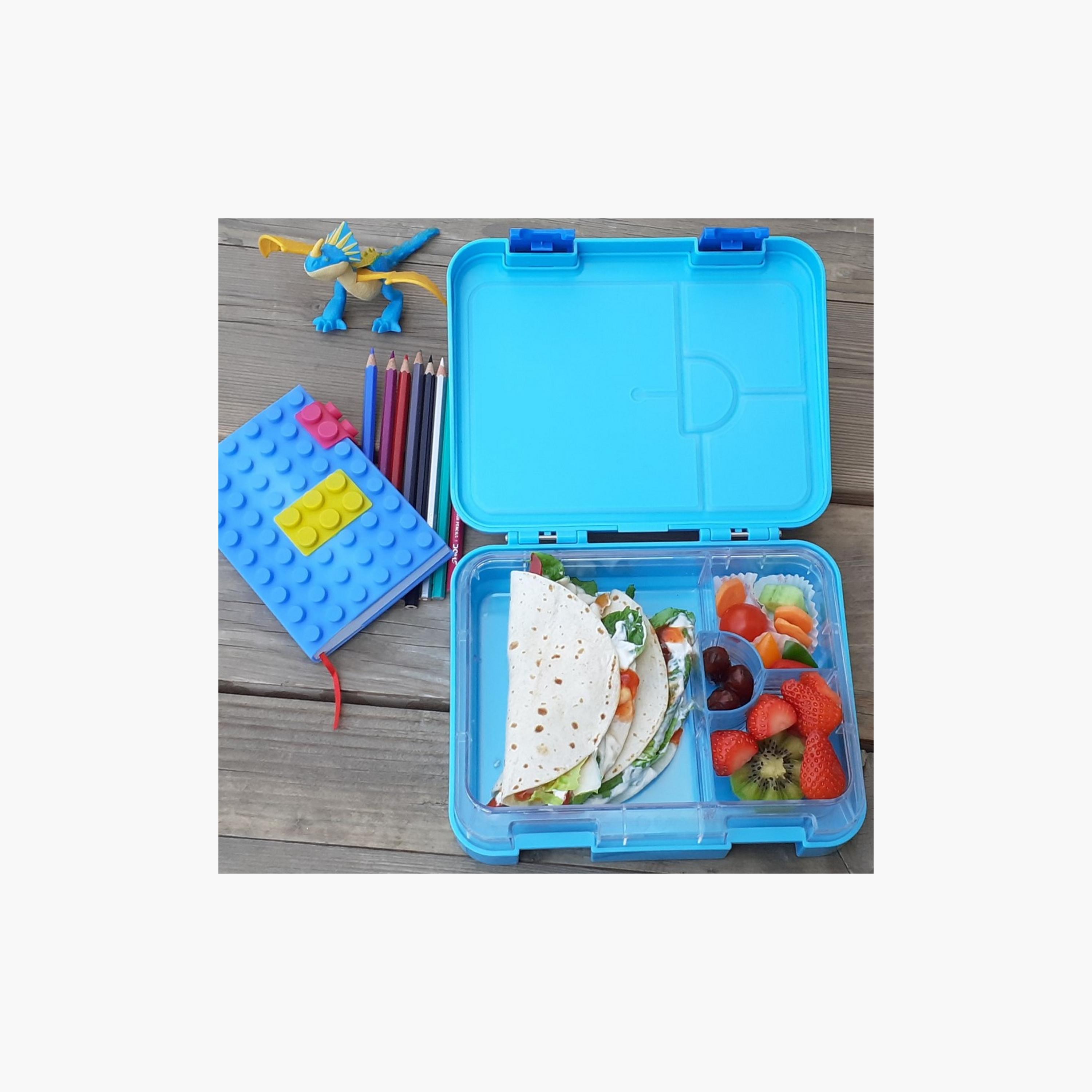 Eazy Kids Jawsome Print Convertible Bento Lunch Box - Blue-school-lunchessentials-lunchboxes-image-5
