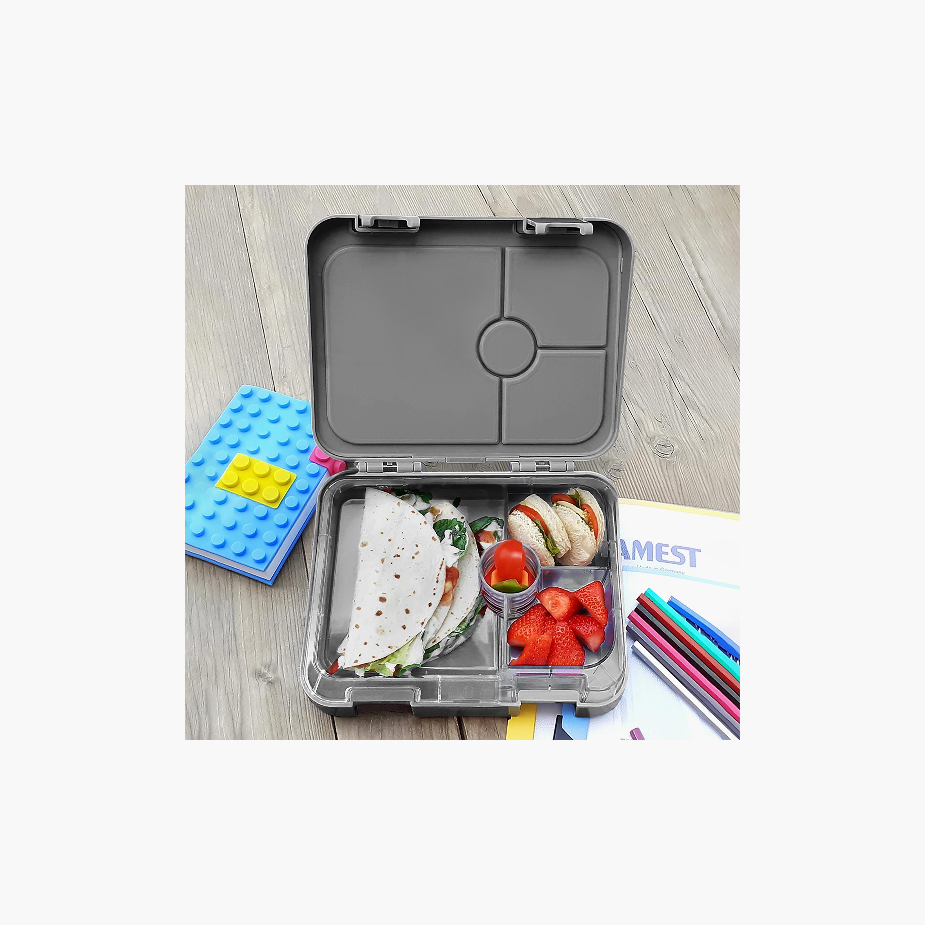 Eazy Kids 4 Compartment Bento Lunch Box-Skyline Saudi Grey-school-lunchessentials-lunchboxes-image-5