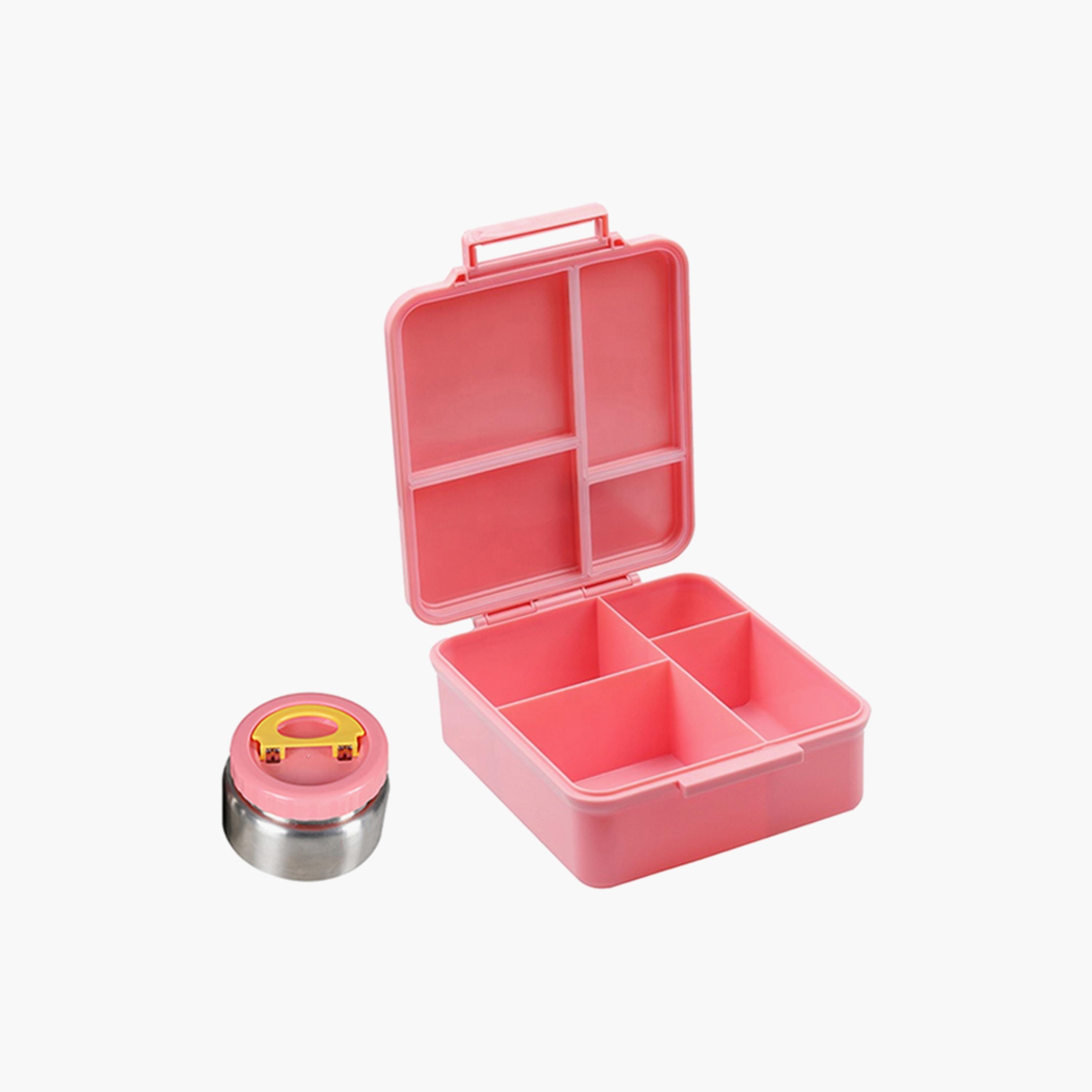 Eazy Kids Jumbo Bento Lunch Box W/T Insulated Jar - Pink-school-lunchessentials-lunchboxes-image-5