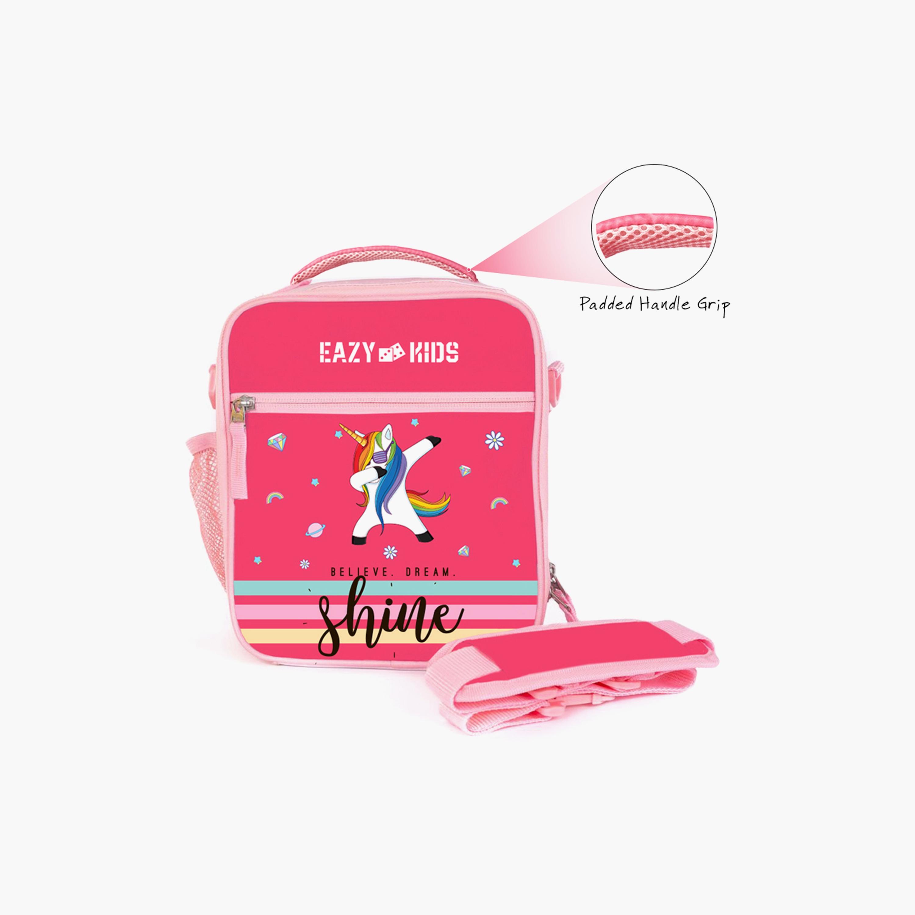 حقيبة غداء بينتو من إيزي كيدز - وحيد القرن - وردي-school-lunchessentials-lunchbags-image-3