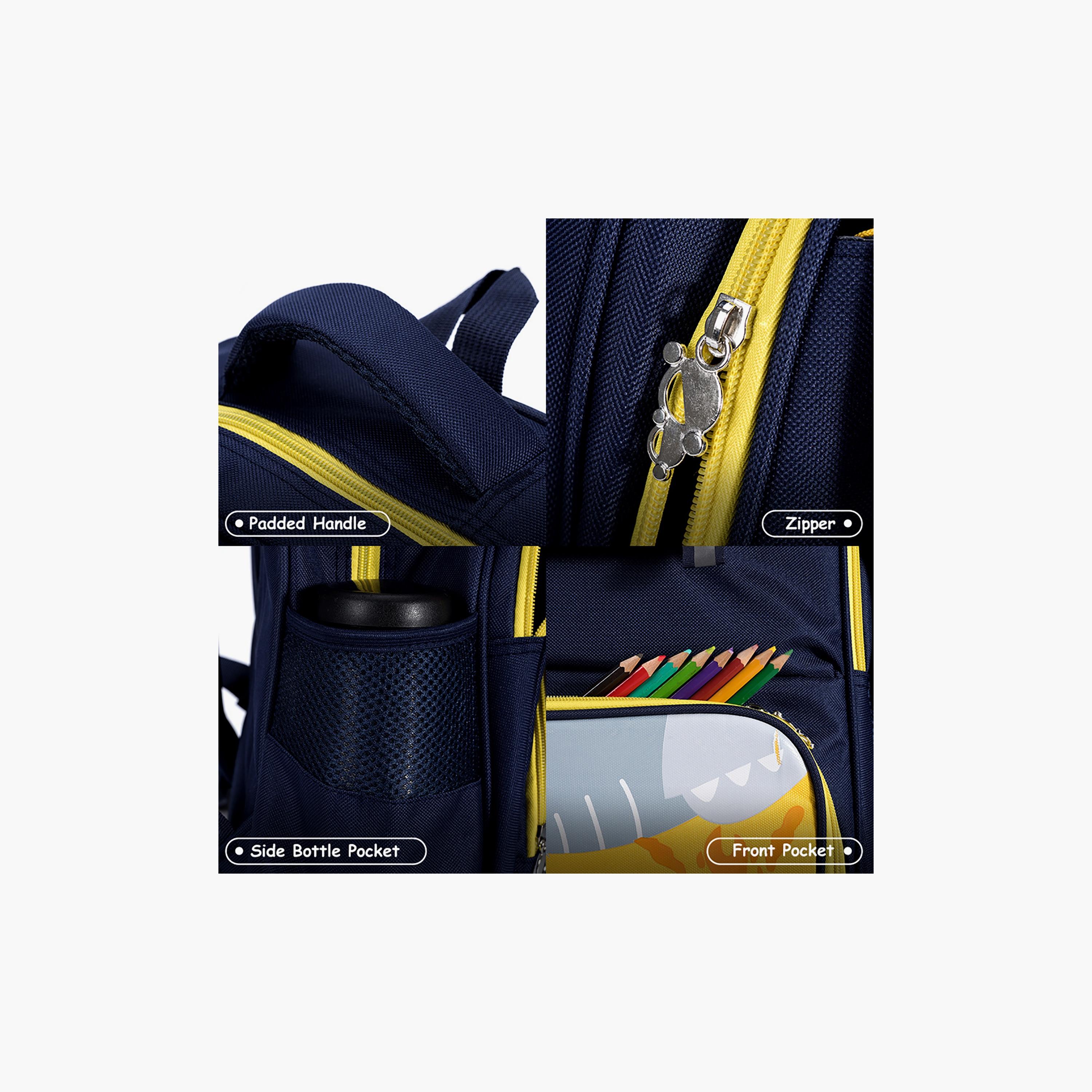 Buy Eazy Kids School Bag Dino W/T Pencil Case - Blue Online