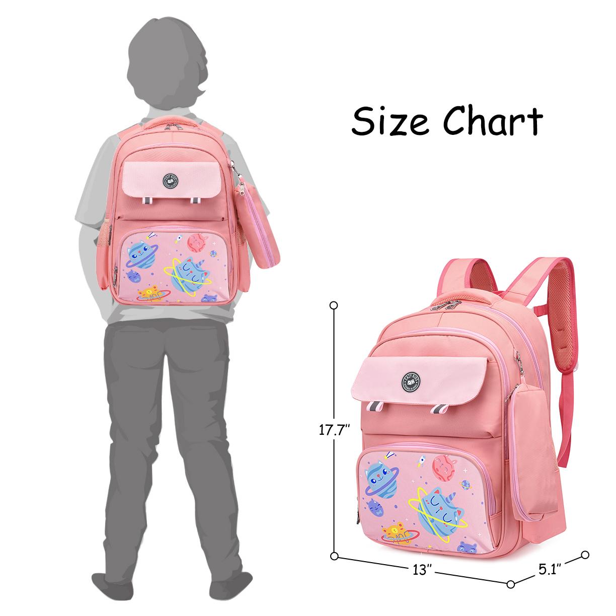 Eazy Kids Unicorn Planet School Bag W/T Pencil Case - Pink-school-bagsandbackpacks-backpacks-image-8