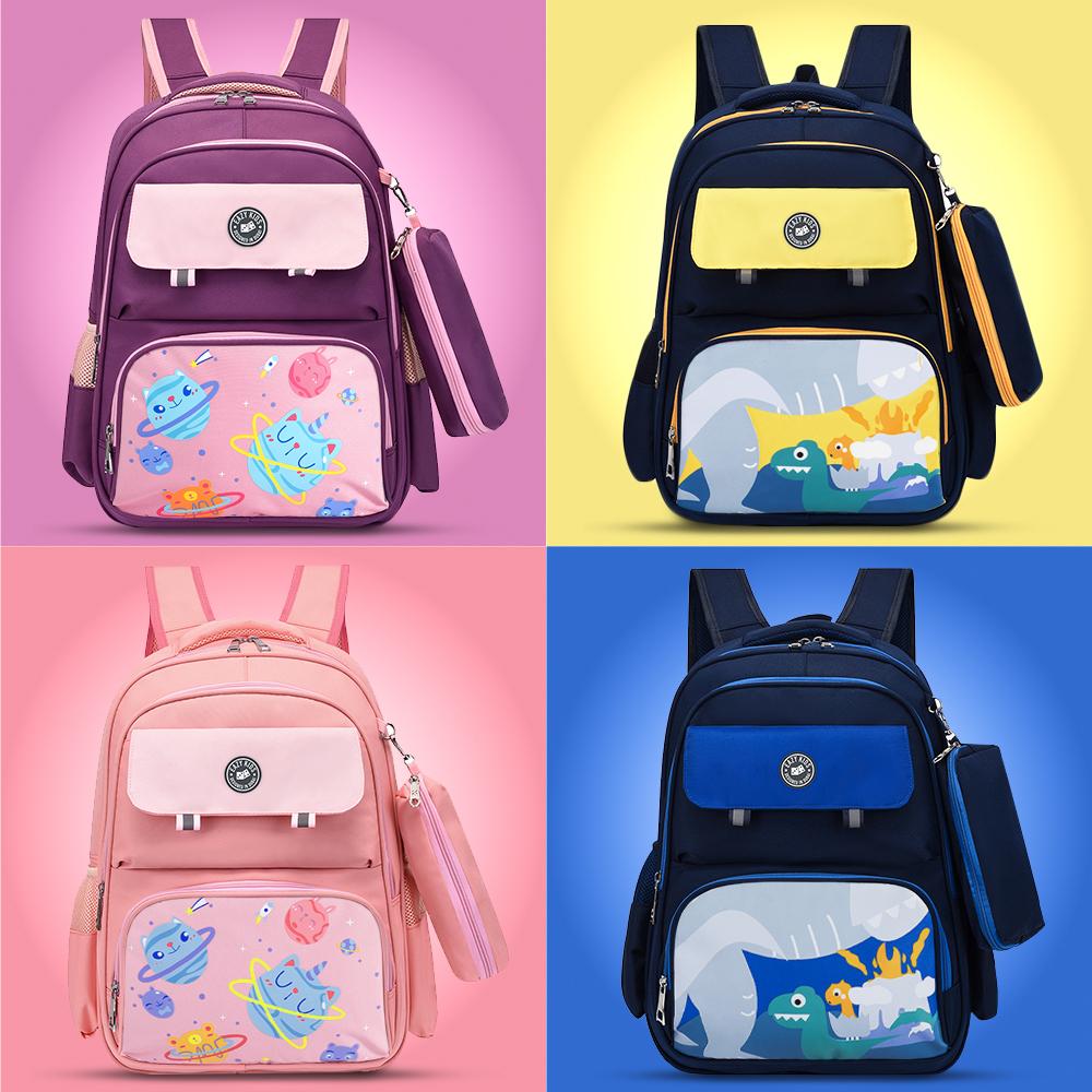Eazy Kids Unicorn Planet School Bag W/T Pencil Case - Pink-school-bagsandbackpacks-backpacks-image-9