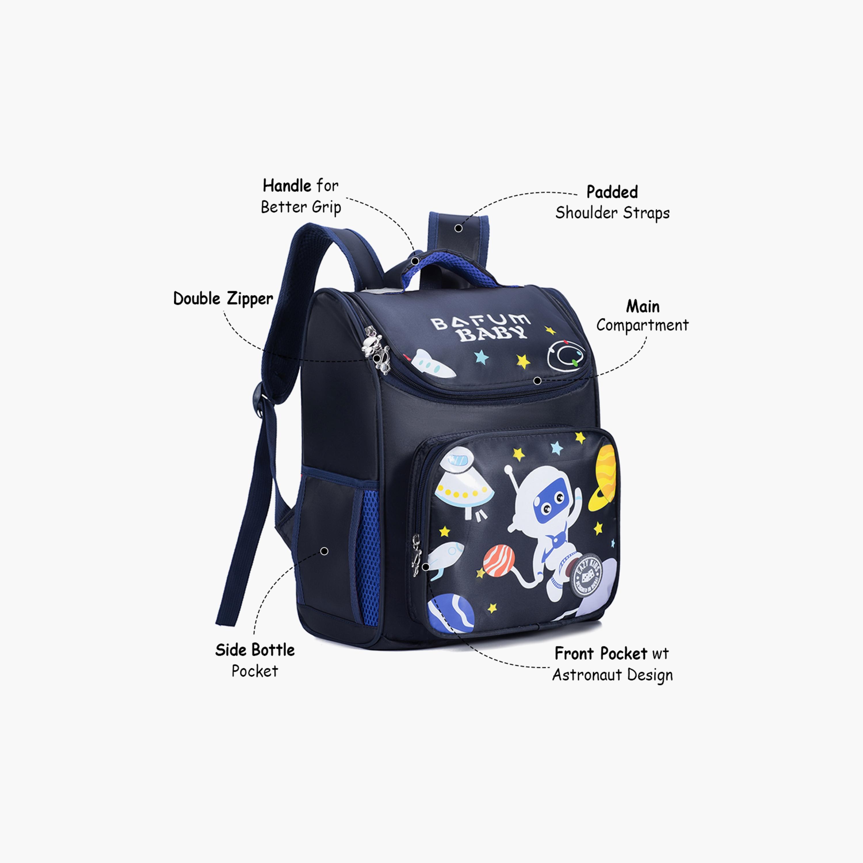 Eazy Kids Astronaut School Bag - Blue-school-bagsandbackpacks-backpacks-image-2