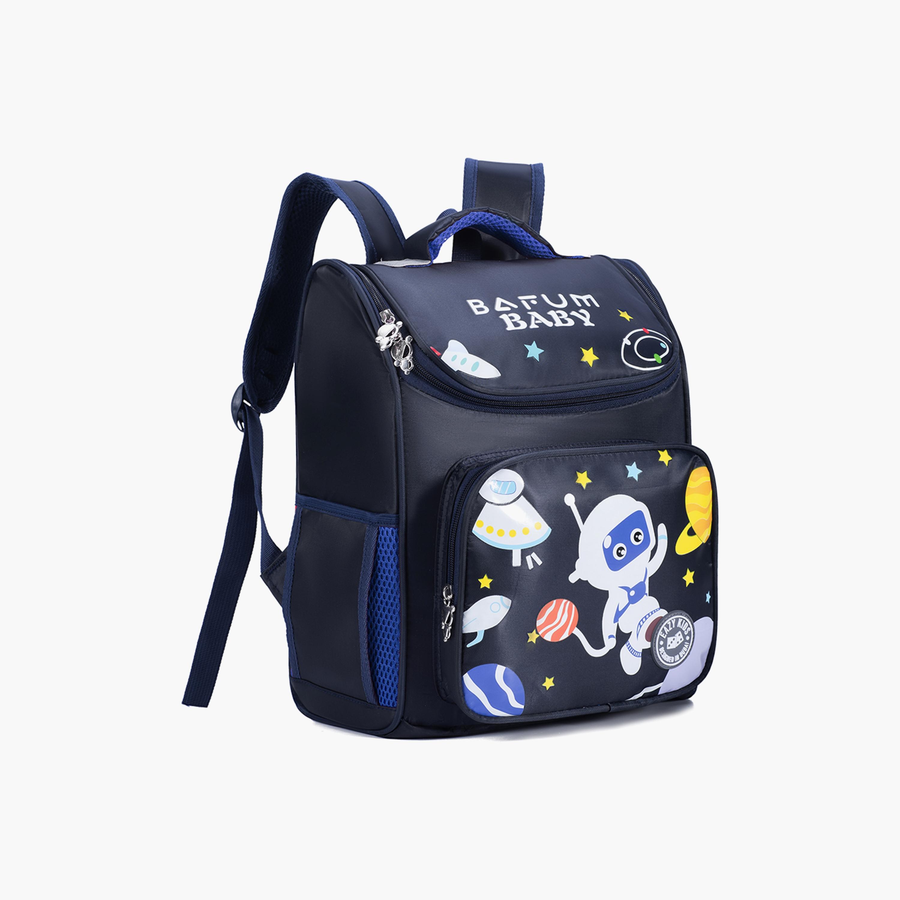 Eazy Kids Astronaut School Bag - Blue-school-bagsandbackpacks-backpacks-image-4
