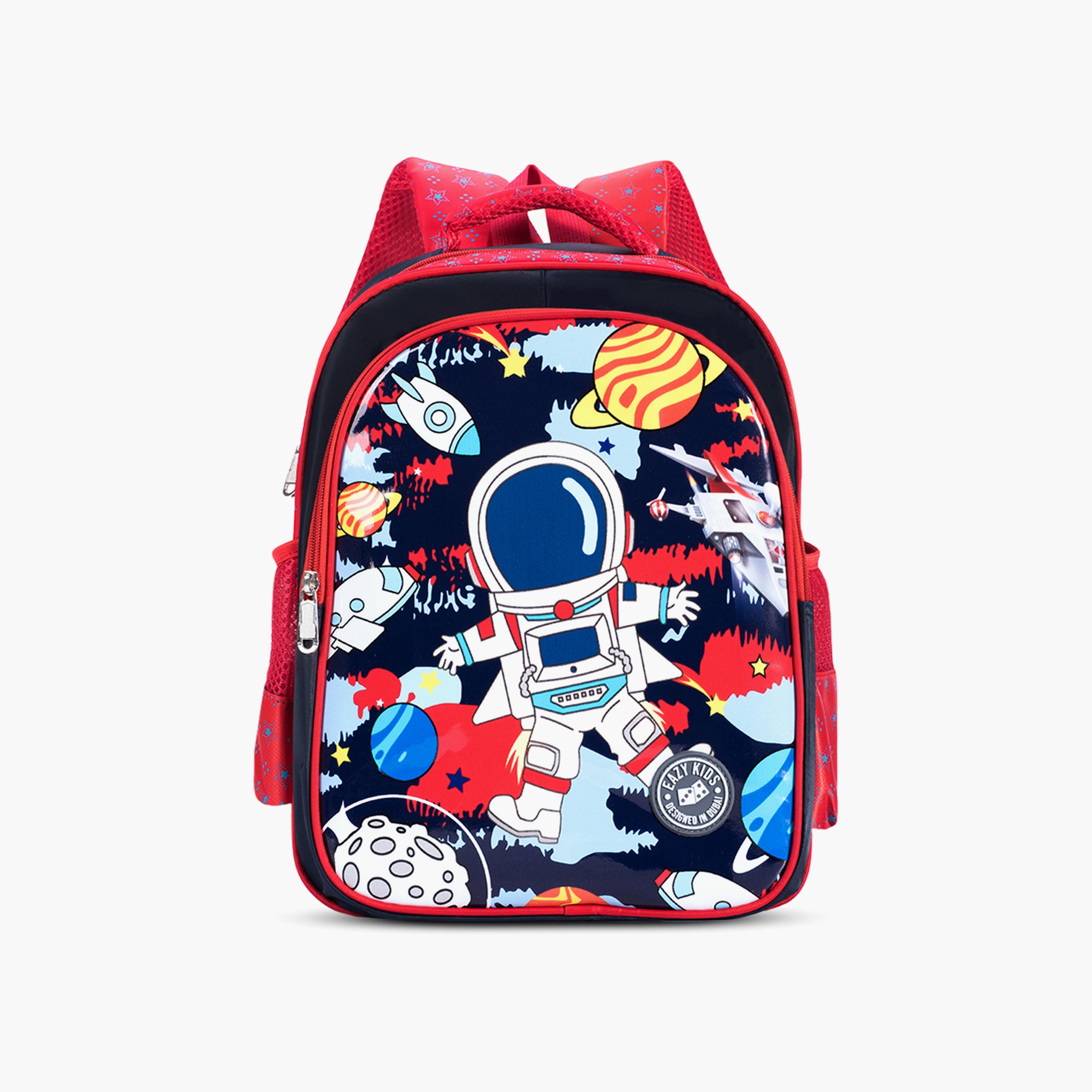 Eazy Kids Astronaut School Bag - Red-school-bagsandbackpacks-backpacks-image-1