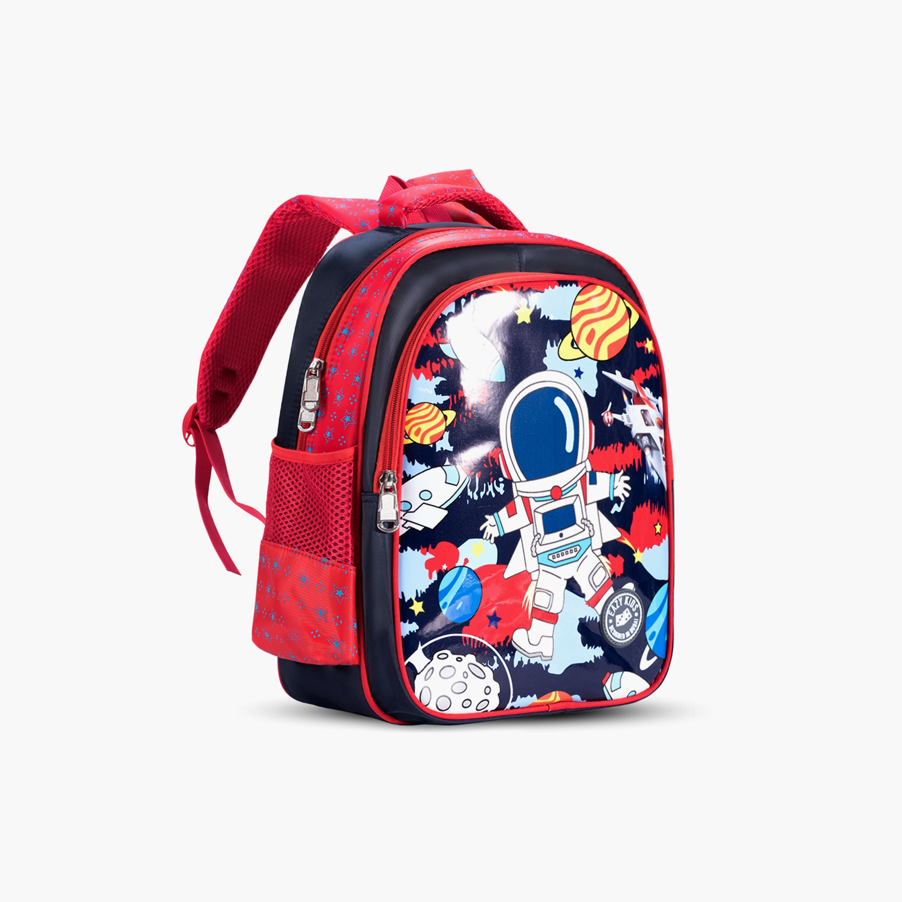 Eazy Kids Astronaut School Bag - Red-school-bagsandbackpacks-backpacks-image-2