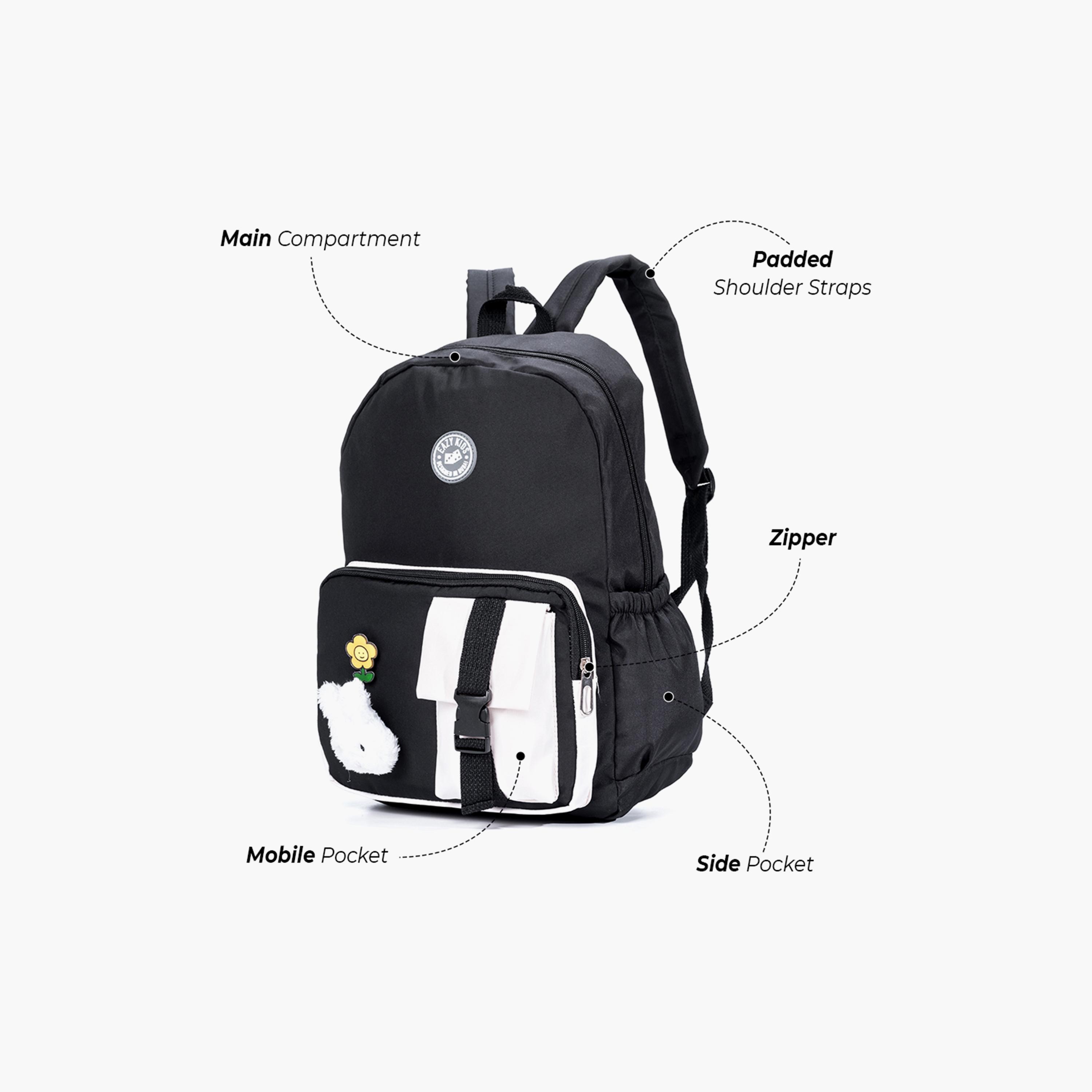 Eazy Kids Vogue School Bag - Black-school-bagsandbackpacks-backpacks-image-2