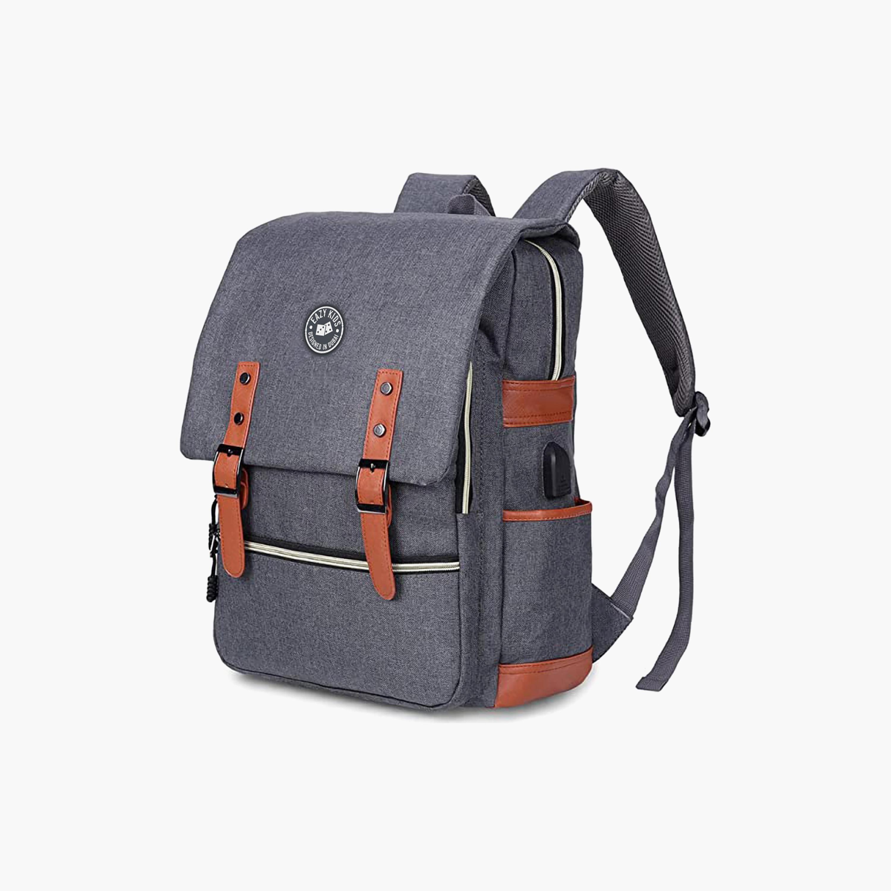 حقيبة مدرسة من إيزي كيدز - رمادي-school-bagsandbackpacks-backpacks-image-1