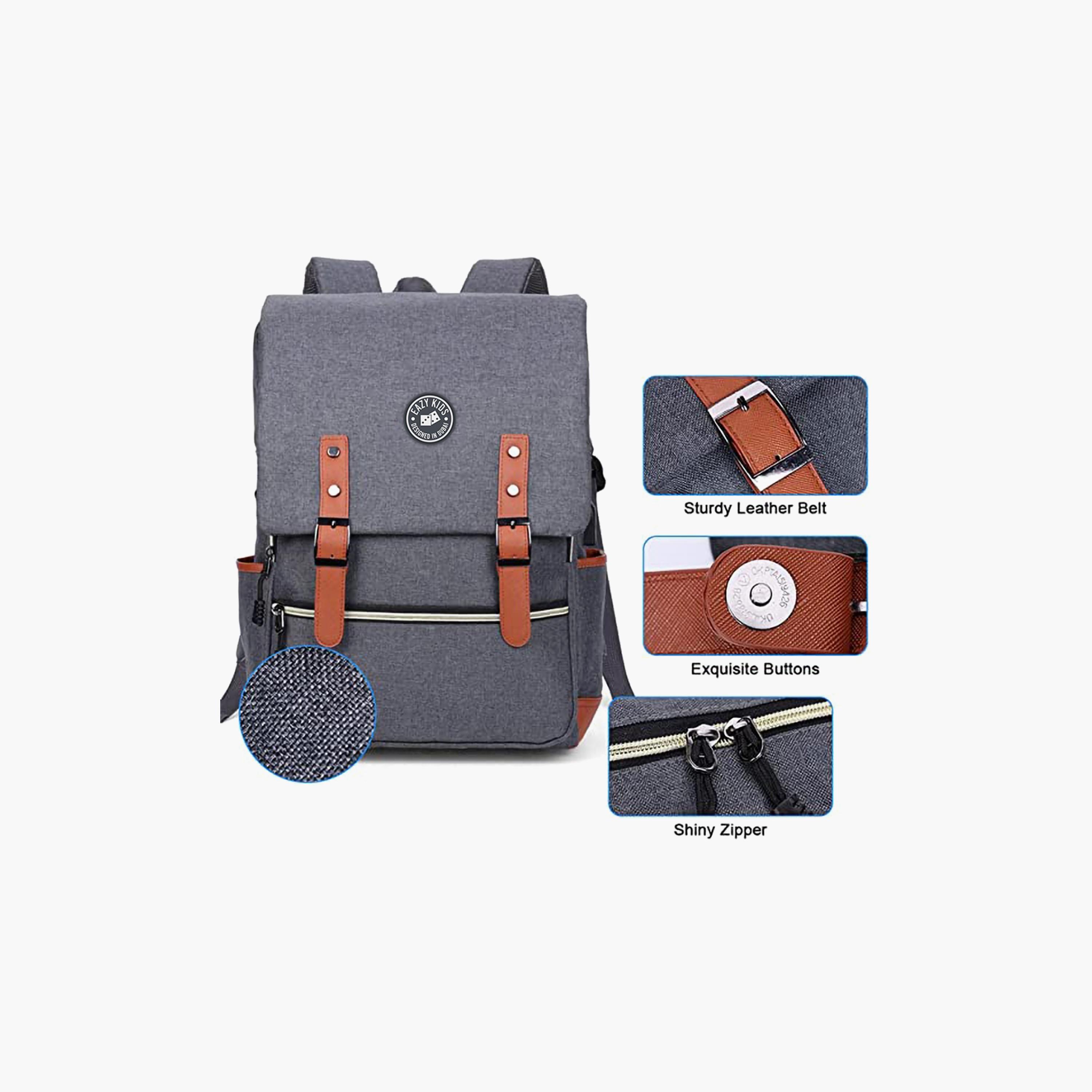 حقيبة مدرسة من إيزي كيدز - رمادي-school-bagsandbackpacks-backpacks-image-2