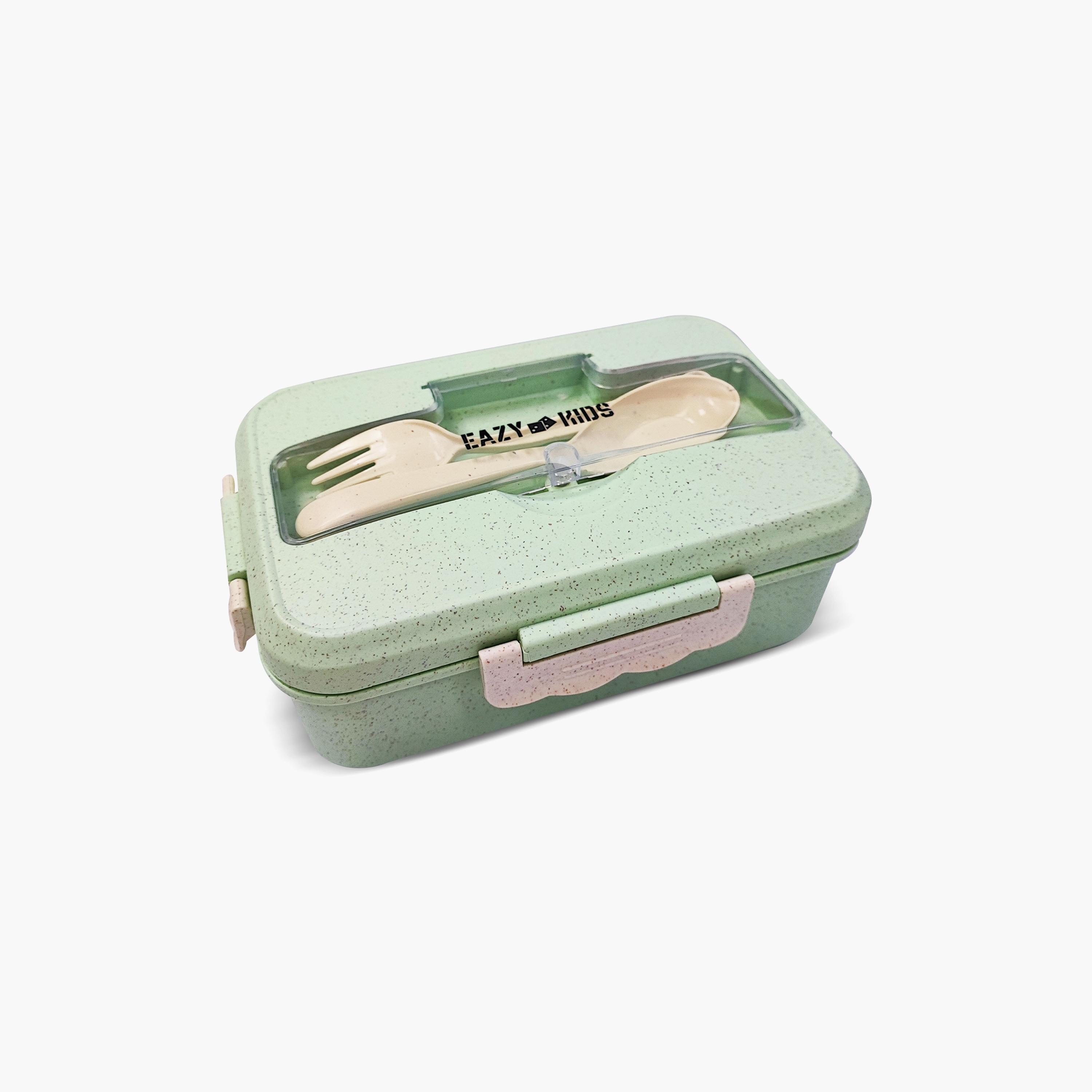 صندوق غداء بينتو من قش القمح إيكو مضاد للتسريب من إيزي كيدز - أخضر-school-lunchessentials-lunchboxes-image-1